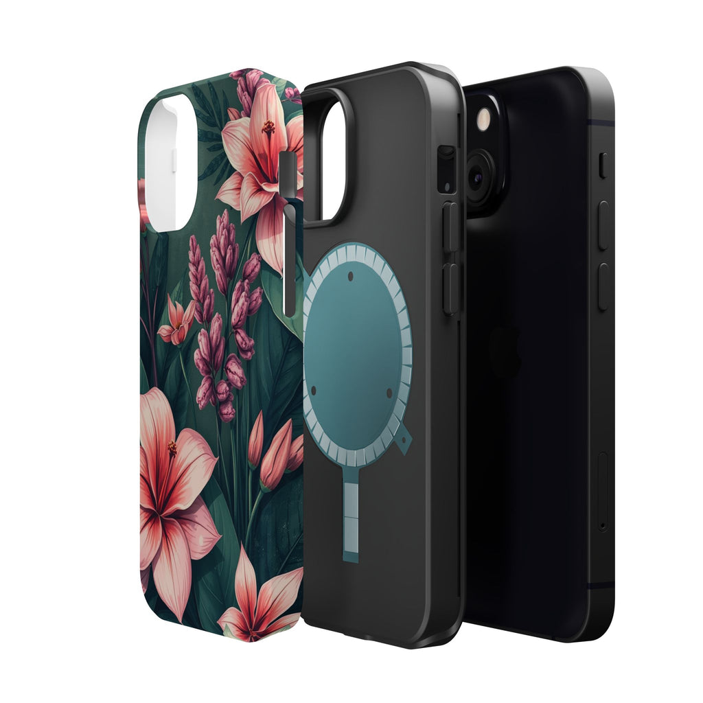 iPhone Mint And Blush Jungle Floral Slim Everyday Designer Case · iPhone Case