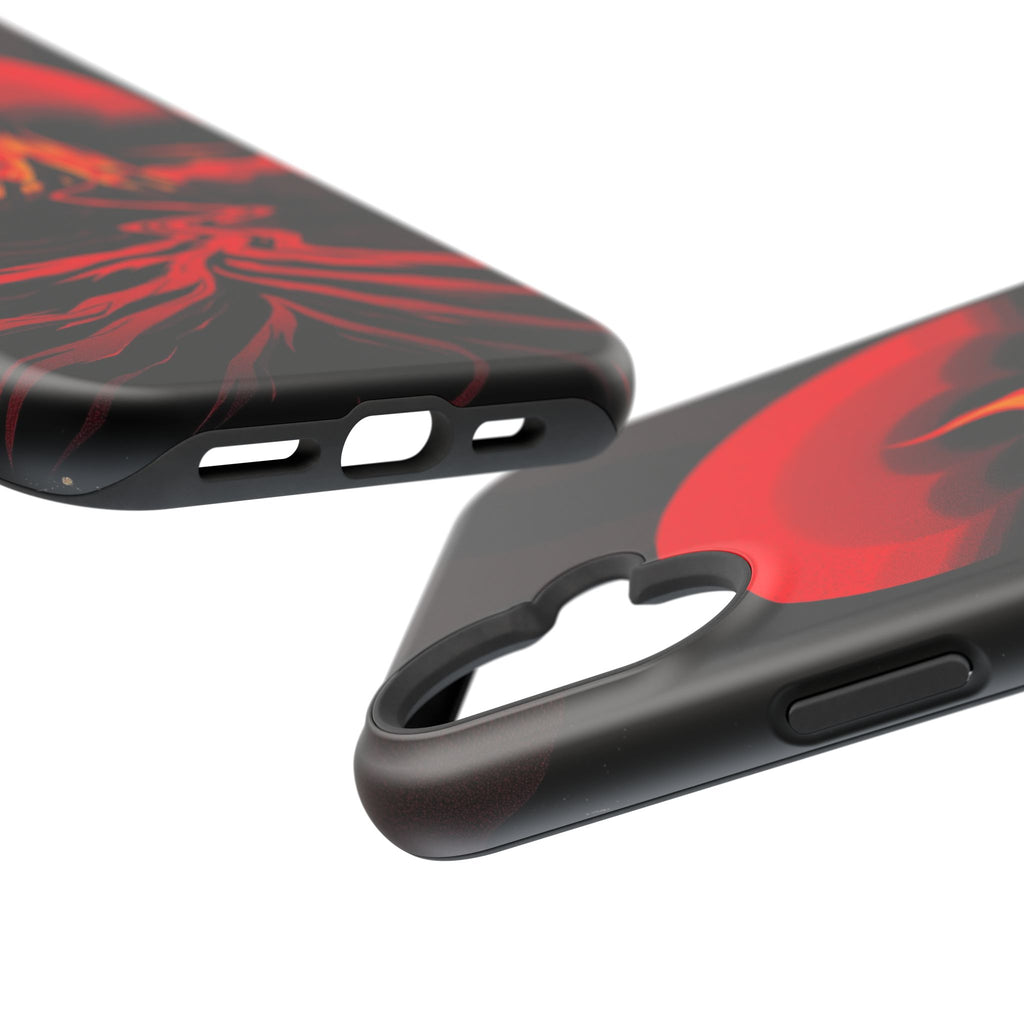 iPhone Black And Crimson Wildfire Glow Slim Everyday Designer Case · iPhone Case