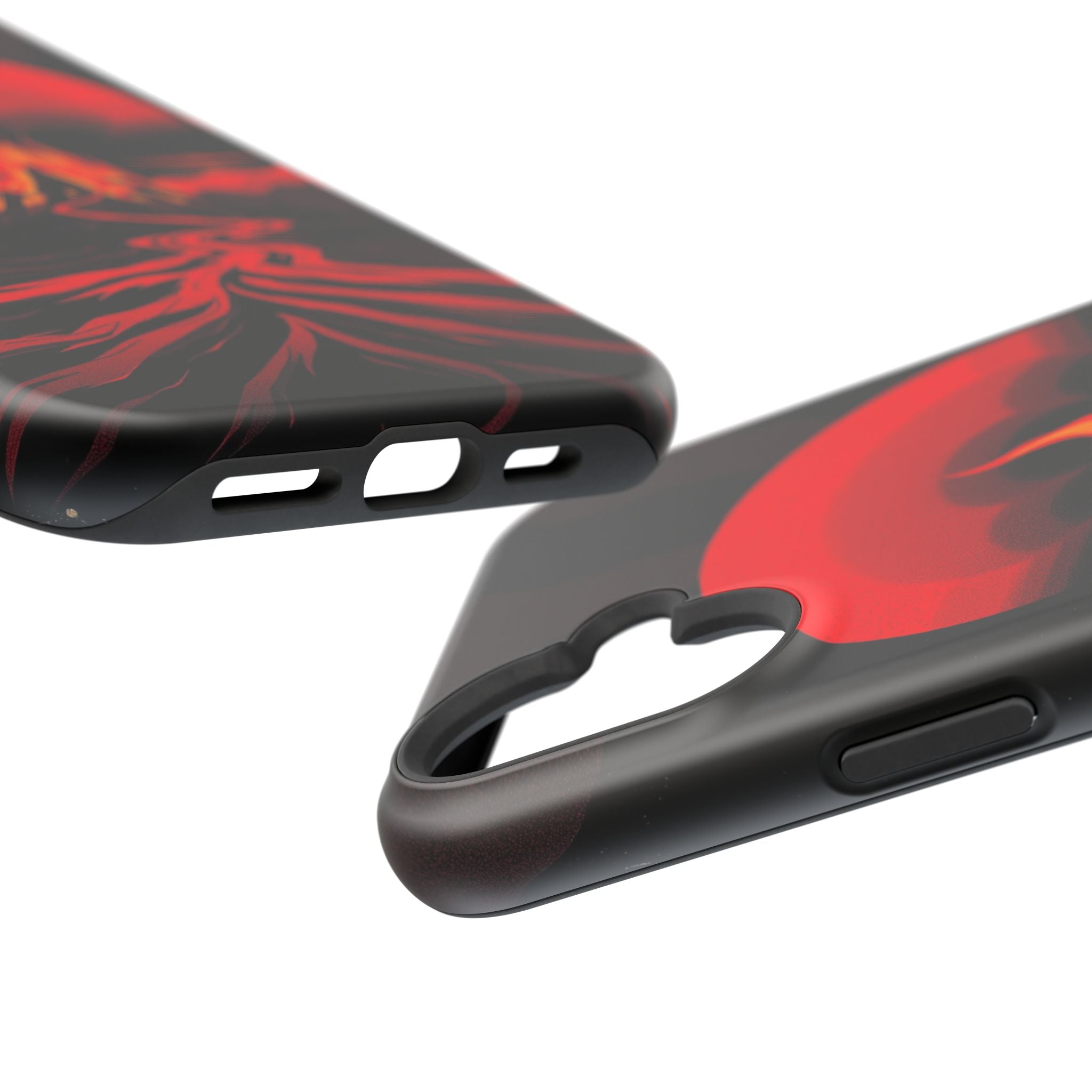 iPhone Black And Crimson Wildfire Glow Slim Everyday Designer Case · iPhone Case