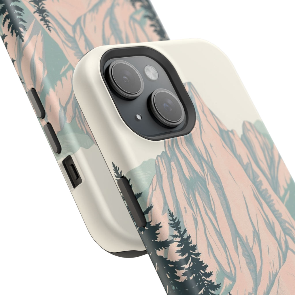 iPhone Serene Pine Ridge Design 15 Bold Modern Everyday Snap Case · iPhone Case