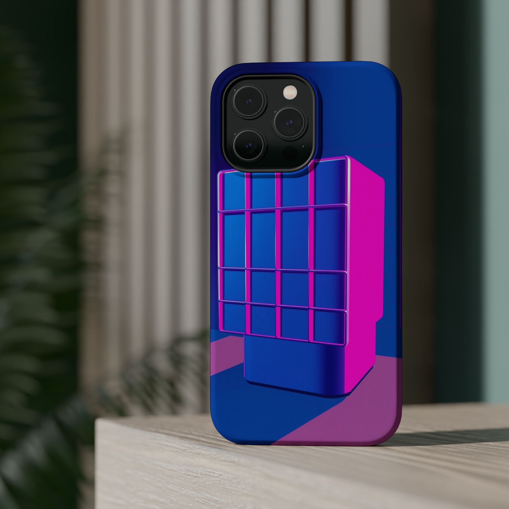 iPhone Earthy 80s Grid Synthwave Design Slim Everyday Designer Case · iPhone Cas