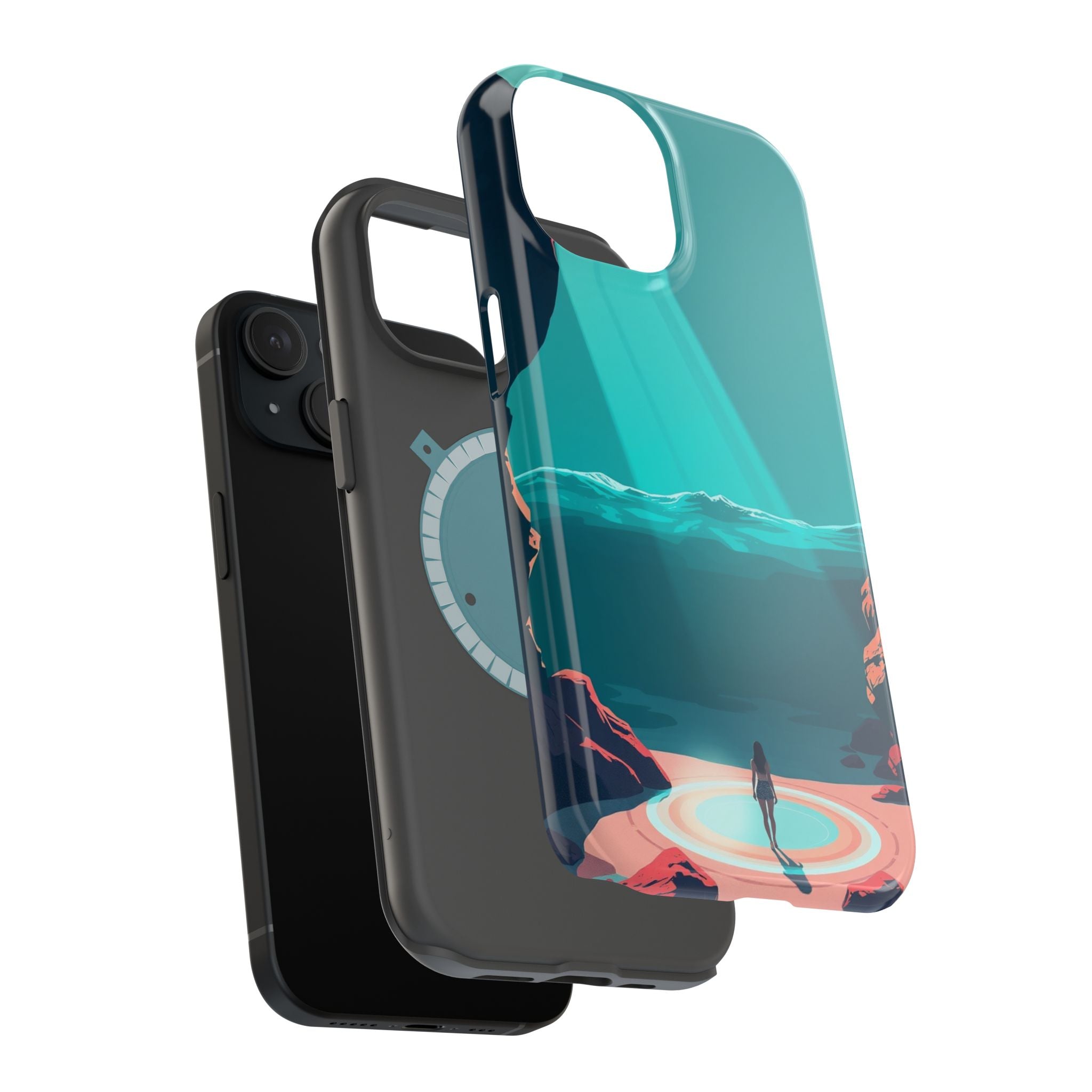 iPhone Earthy Tidal Pool Design 17 Bold Modern Everyday Snap Case · iPhone Case