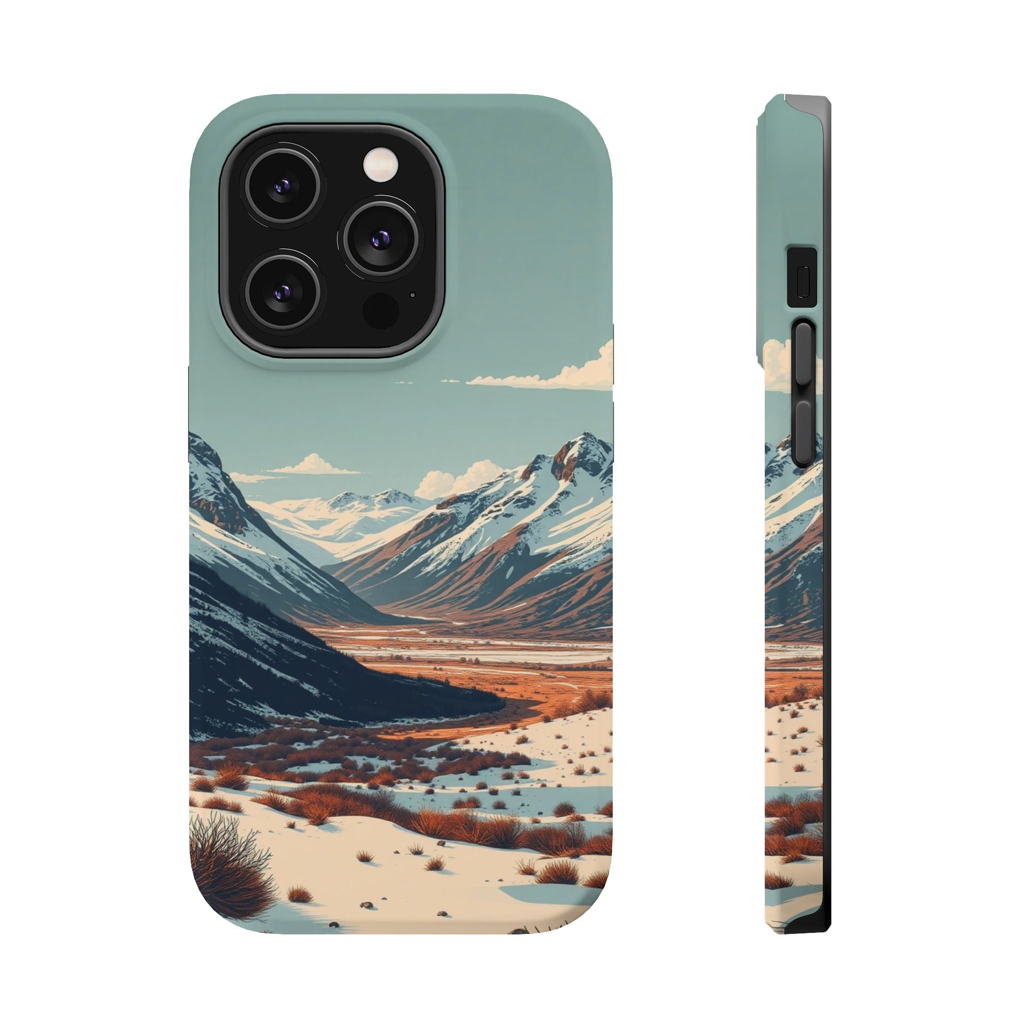 iPhone Serene Tundra Expanse Design Slim Everyday Designer Case · iPhone Case
