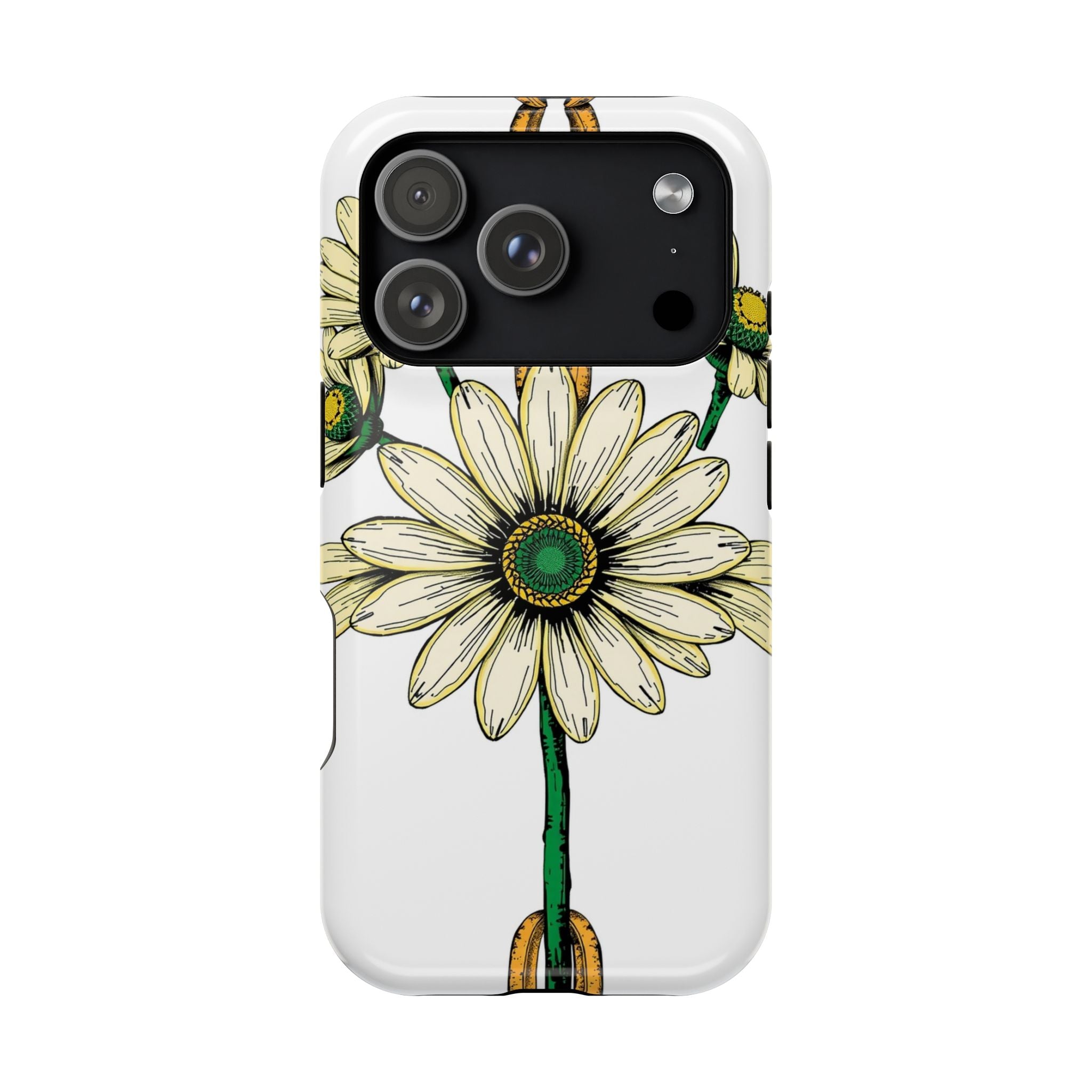 iPhone Daisy Chain Dark Gothic Ink Bold Modern Everyday Snap Case · iPhone Case
