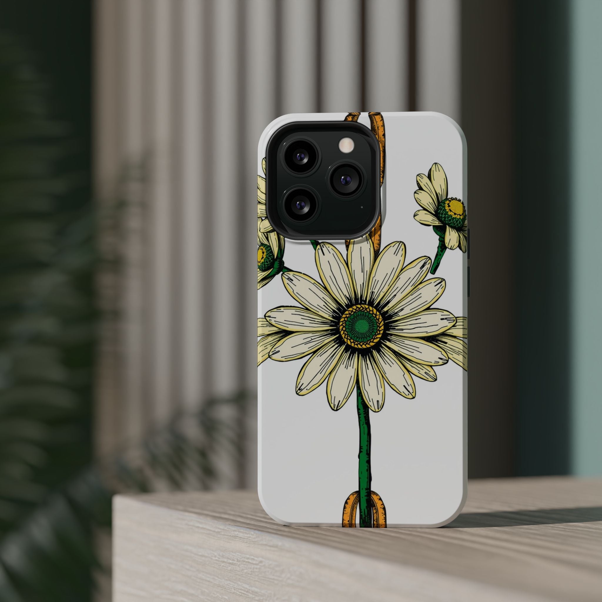 iPhone Daisy Chain Dark Gothic Ink Bold Modern Everyday Snap Case · iPhone Case