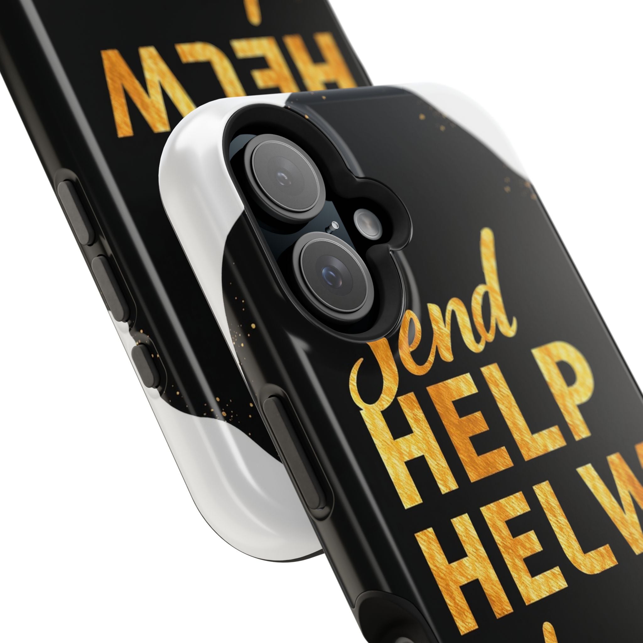 iPhone Send Help Now Enchanted Art Bold Modern Everyday Snap Case · iPhone Case