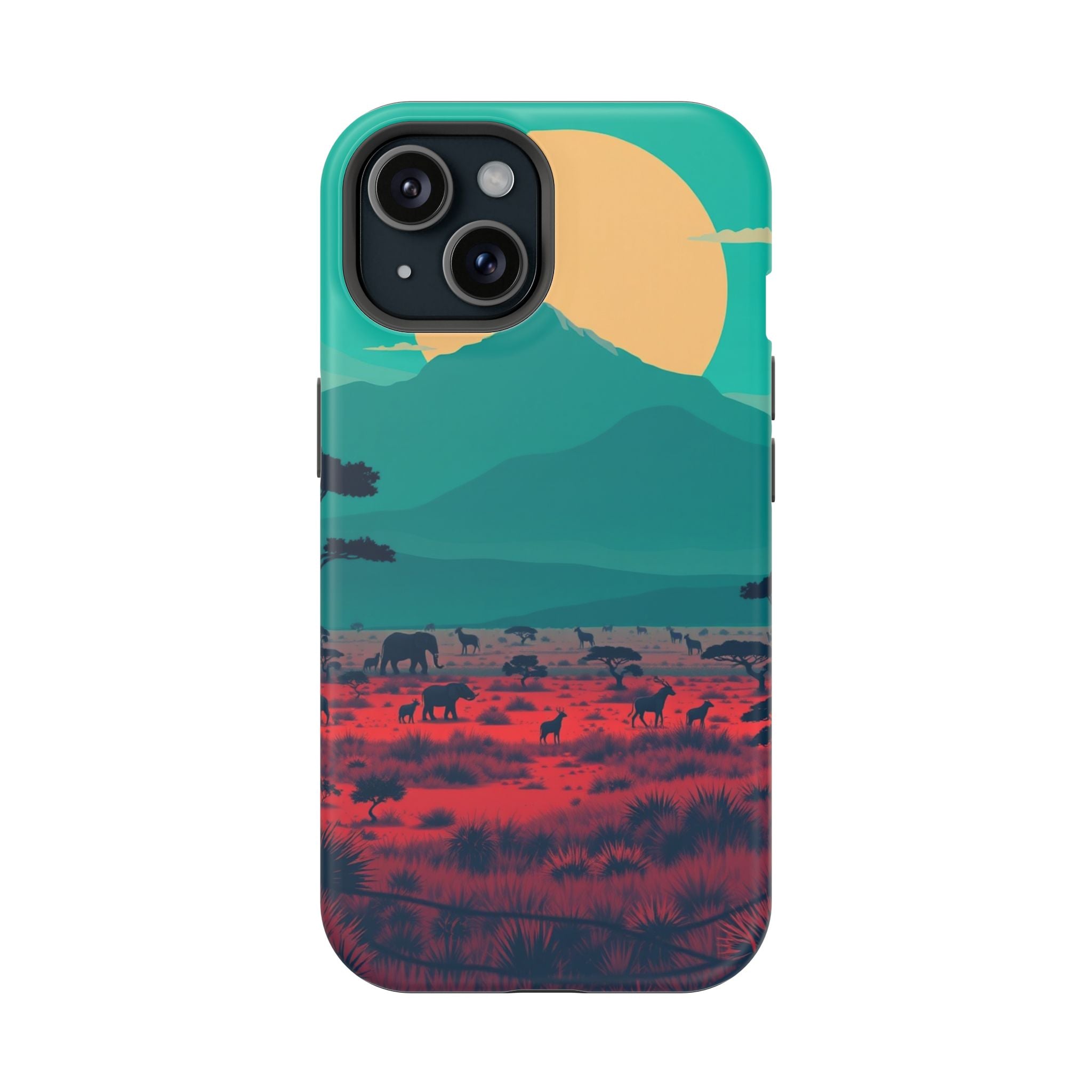 iPhone Savanna Horizon Vintage Retro Poster Slim iPhone Everyday · iPhone Case