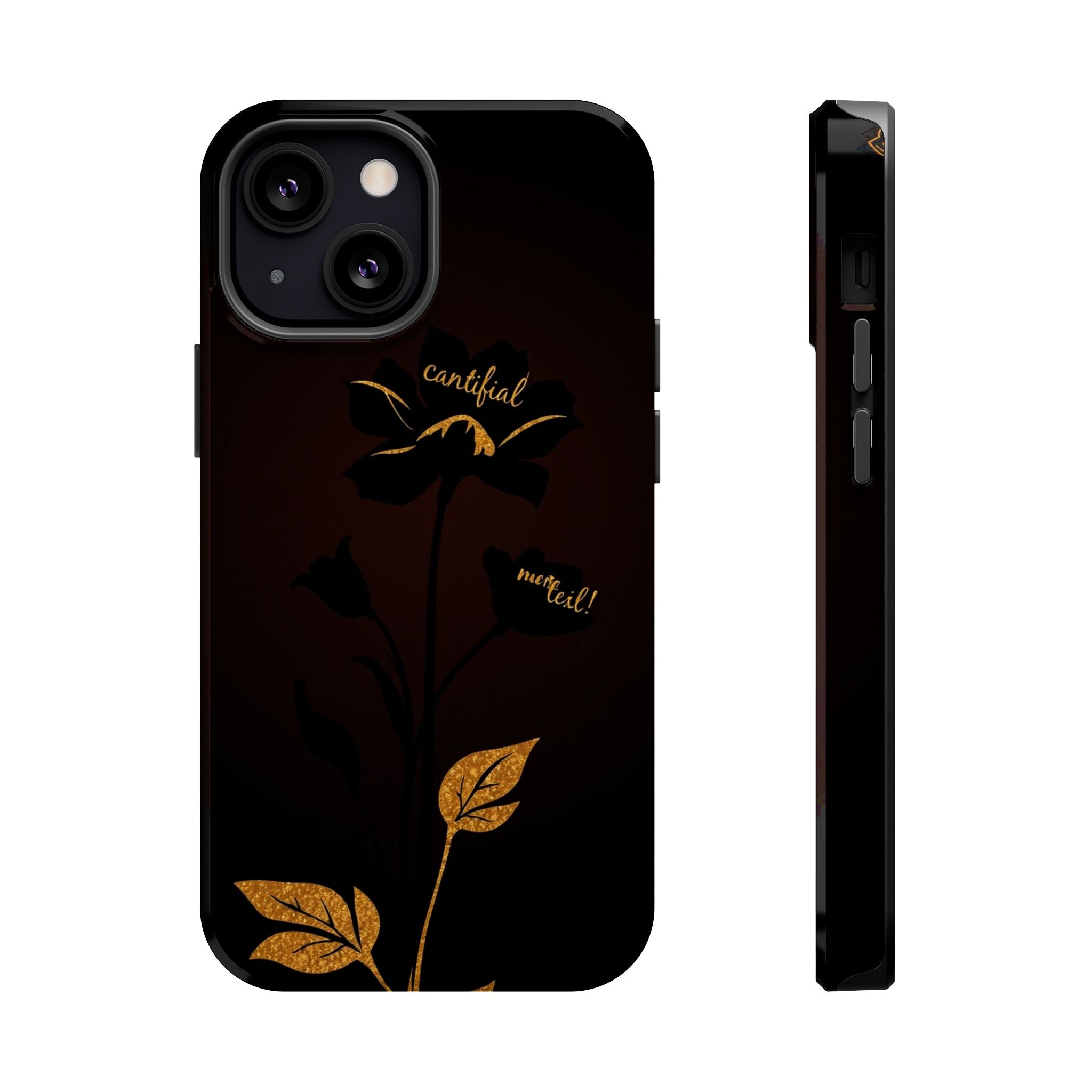 iPhone Earthy Floral Silhouette Design Slim Everyday Designer Case · iPhone Case