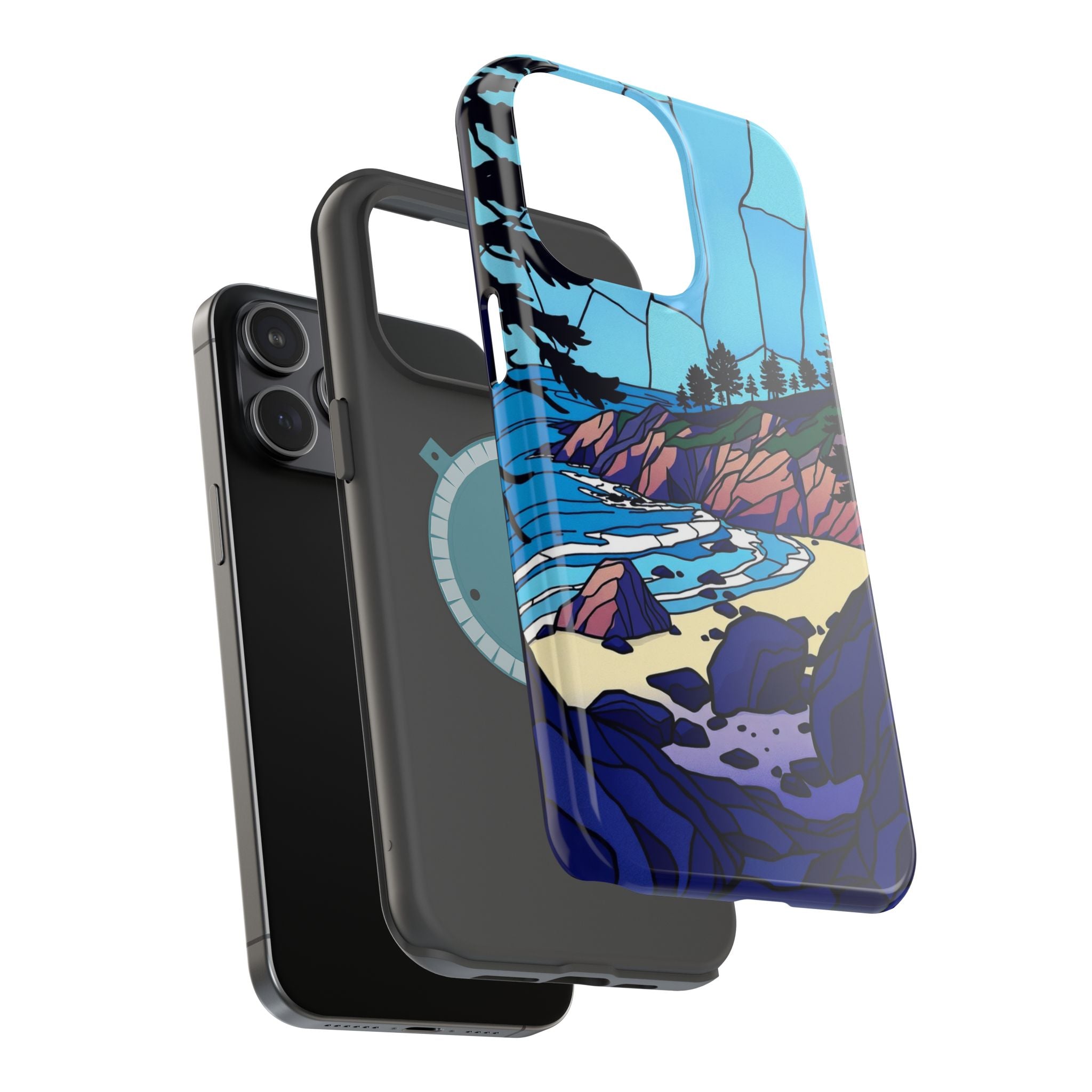 iPhone Indigo And Violet Pebble Beach Slim Everyday iPhone 11 Designer · iPhone