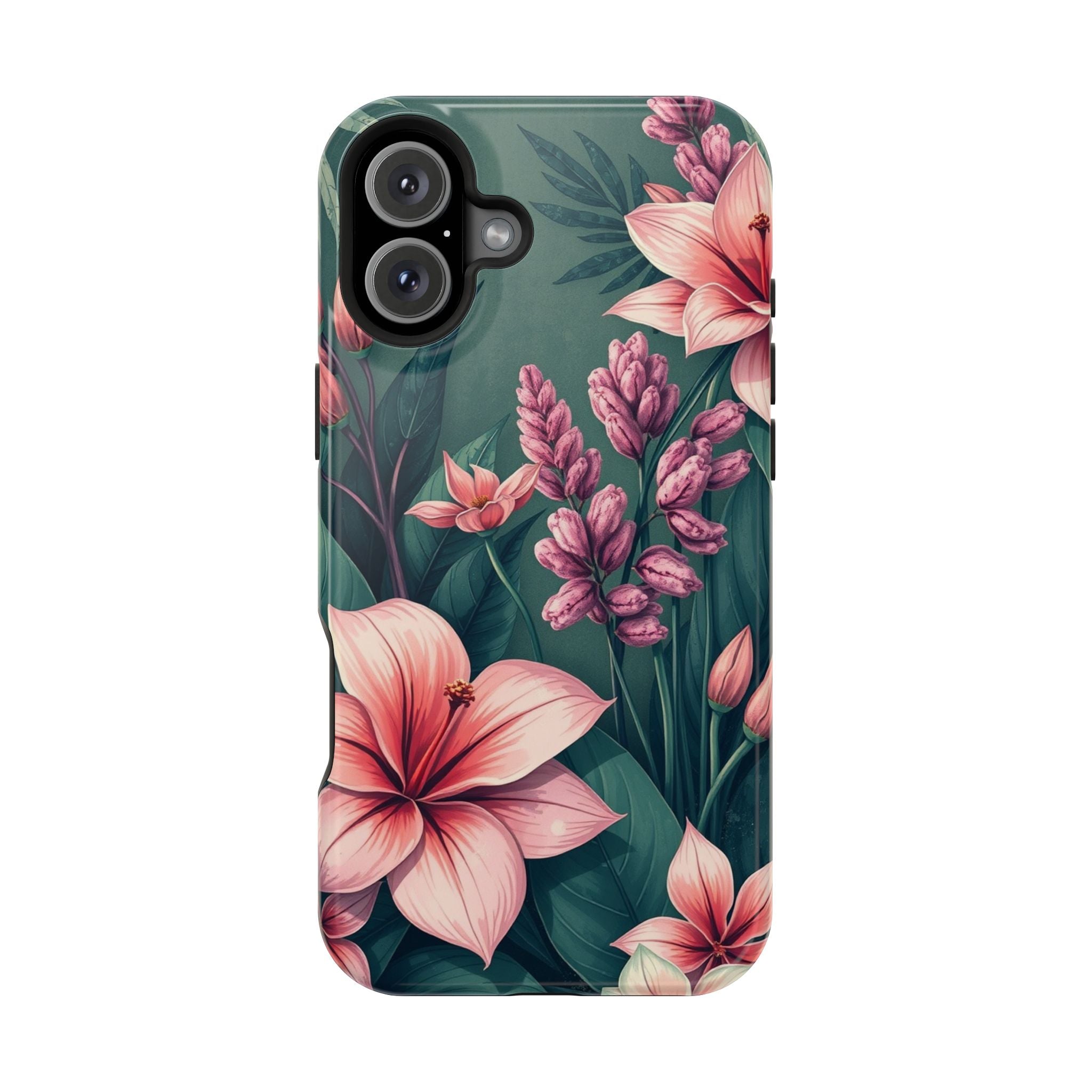 iPhone Mint And Blush Jungle Floral Slim Everyday Designer Case · iPhone Case
