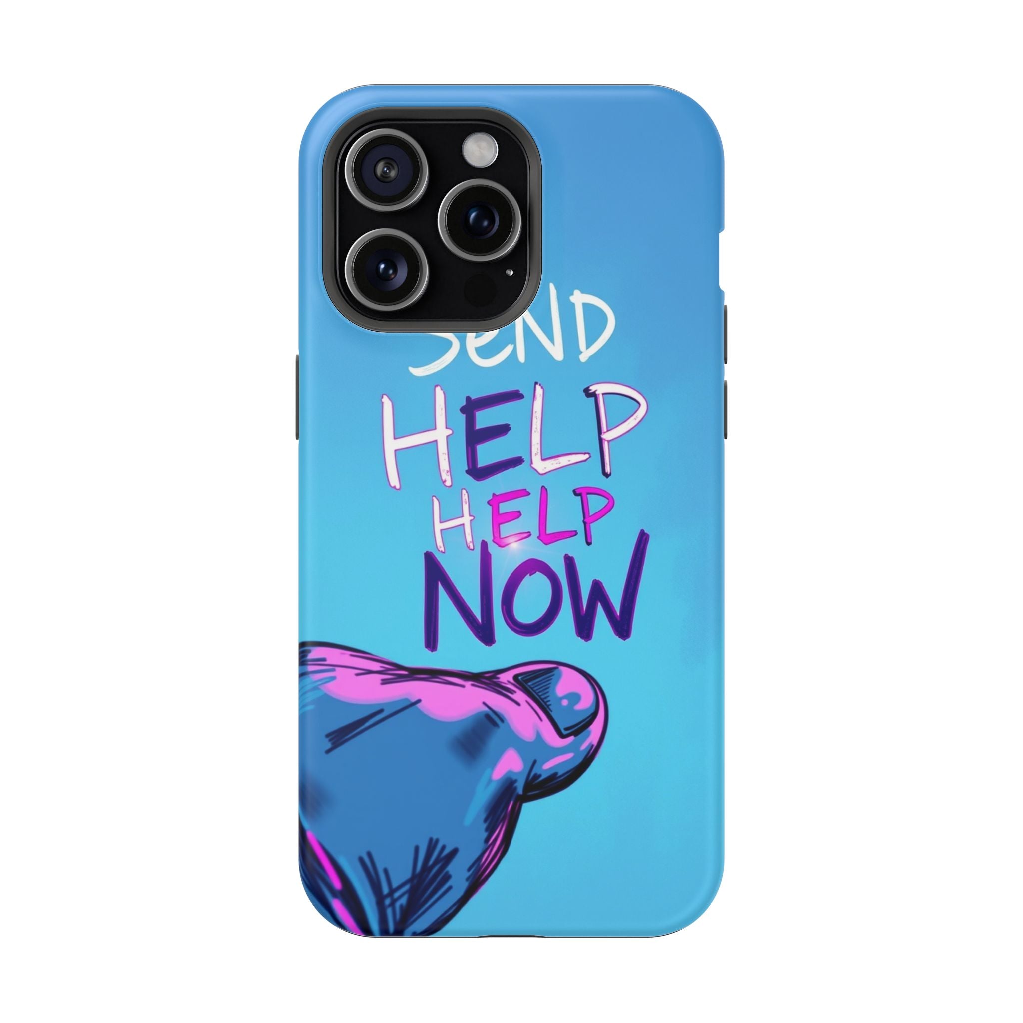 iPhone Radiant Send Help Now Design Slim Everyday Designer Case · iPhone Case