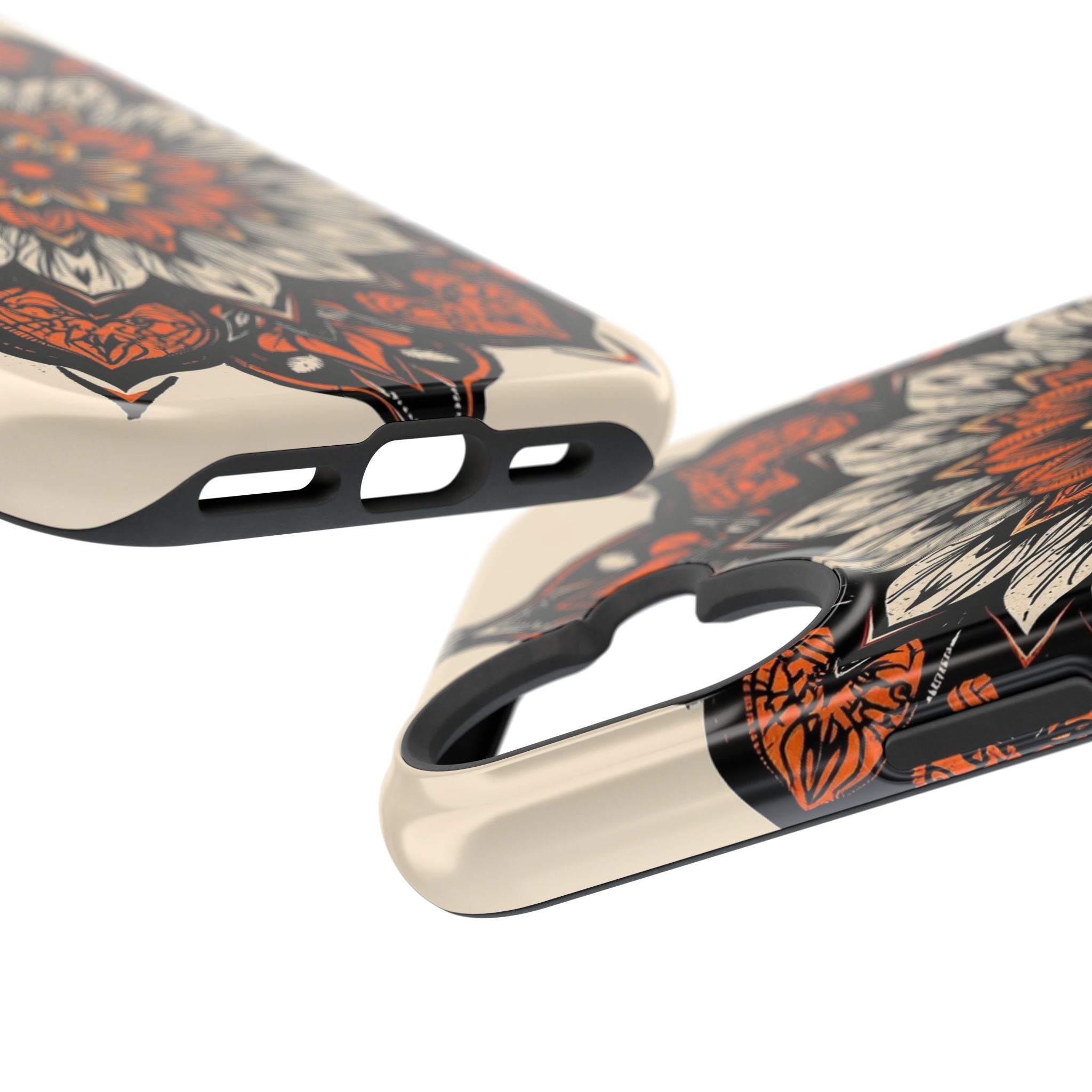 iPhone Burnt Orange And Sand Floral Mandala Slim Snap Cas Carry Case · iPhone Ca