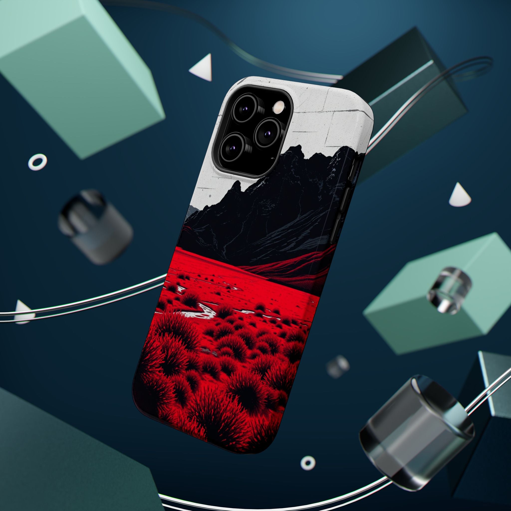 iPhone Black And Crimson Tundra Expanse Slim Everyday iPhone 15 · iPhone Case