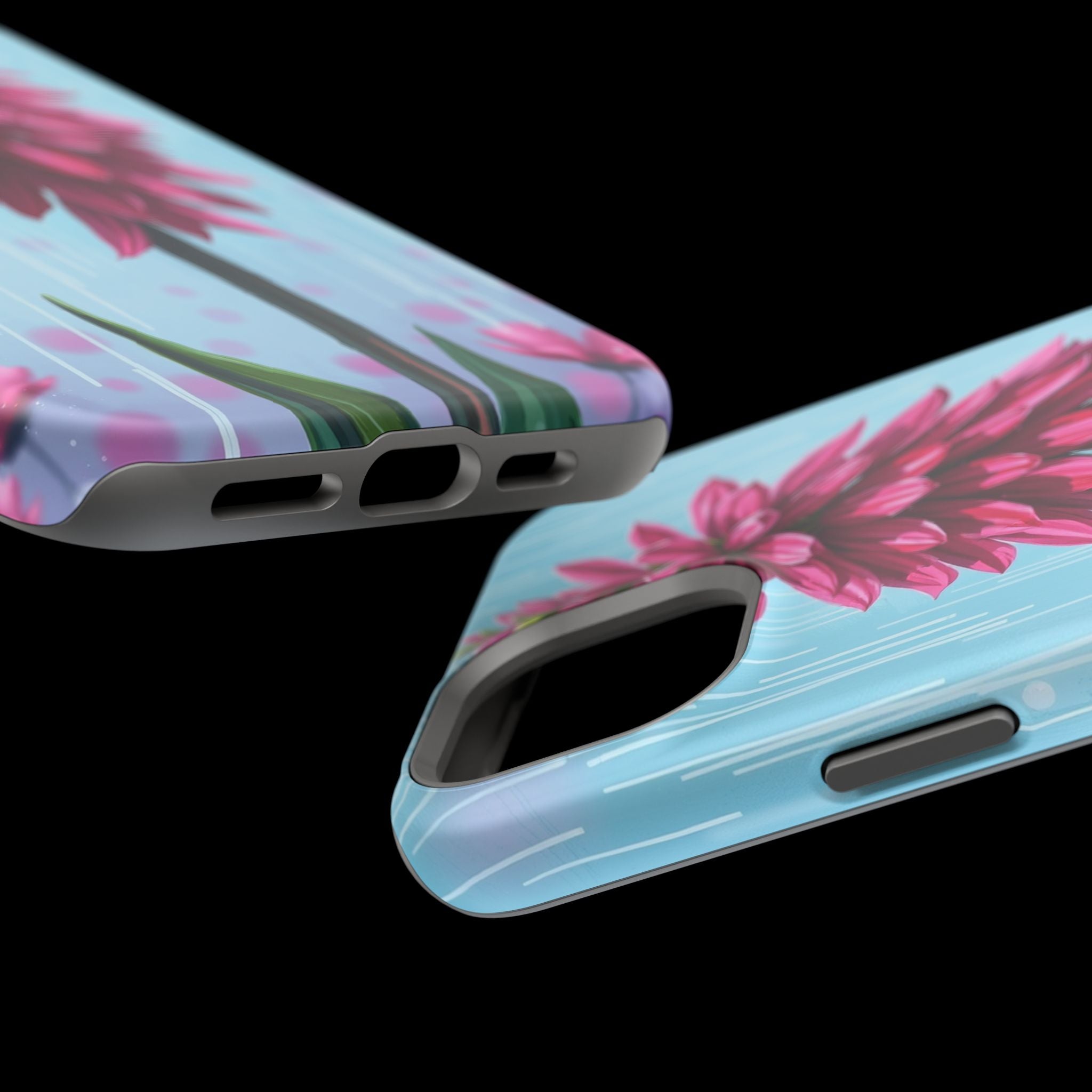 iPhone Cyan And Magenta Spring Shower Bloom Slim iPhone Everyday · iPhone Case
