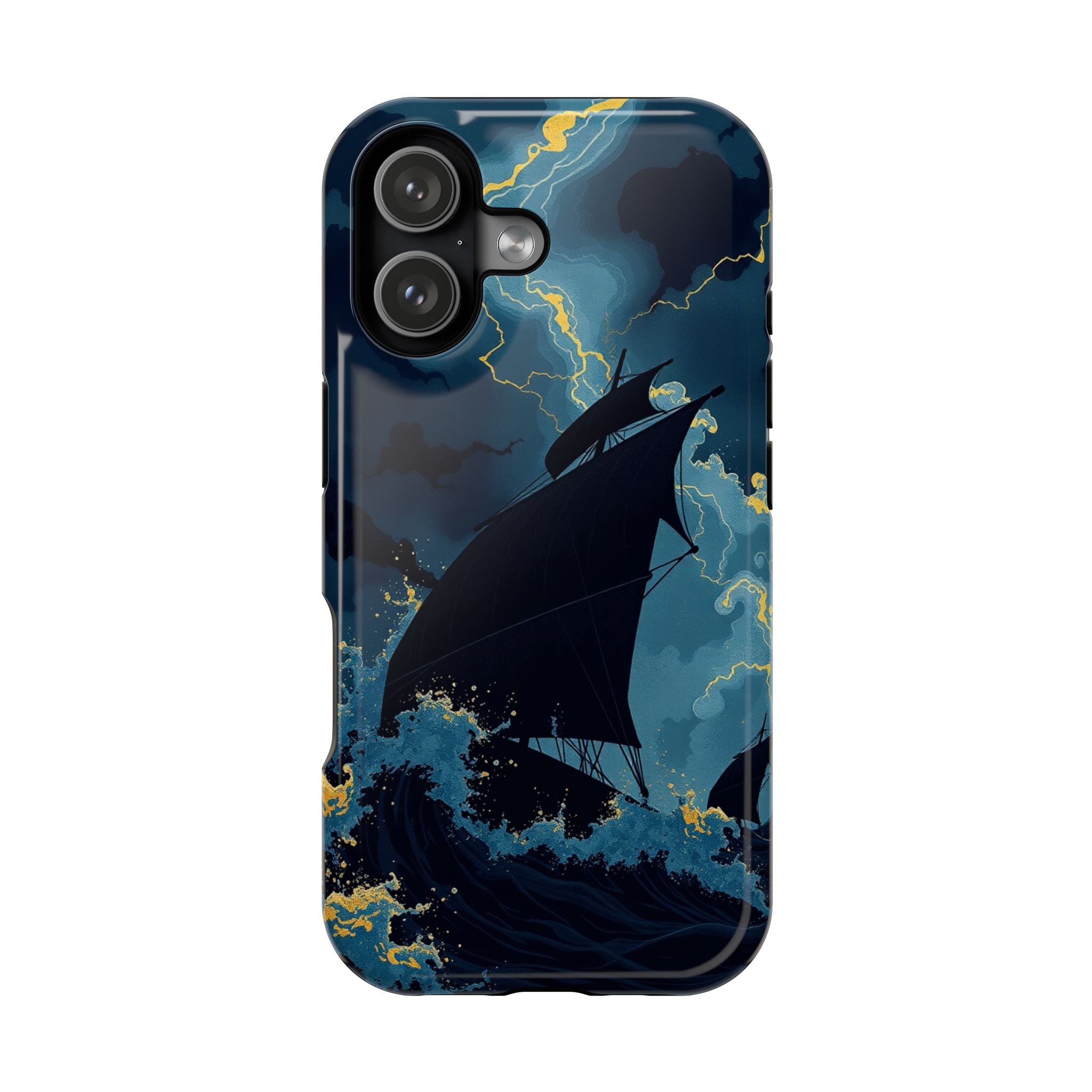 iPhone Black And Crimson Storm at Sea Slim Everyday Designer Case · iPhone Case