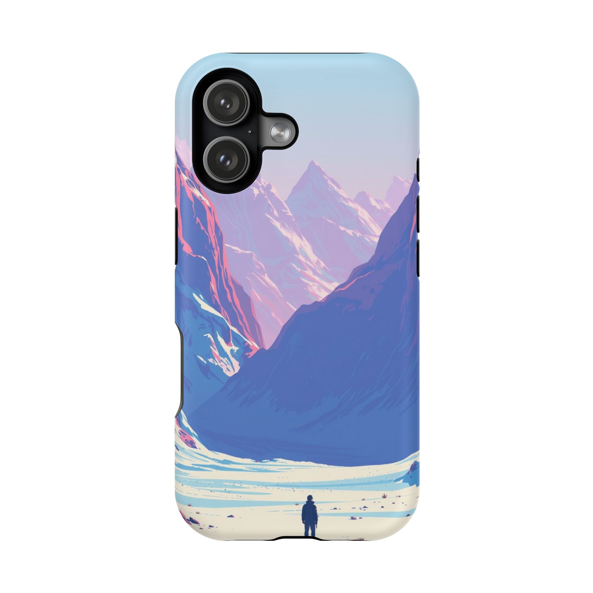 iPhone Cyan And Magenta Tundra Expanse Slim Everyday Designer Case · iPhone Case