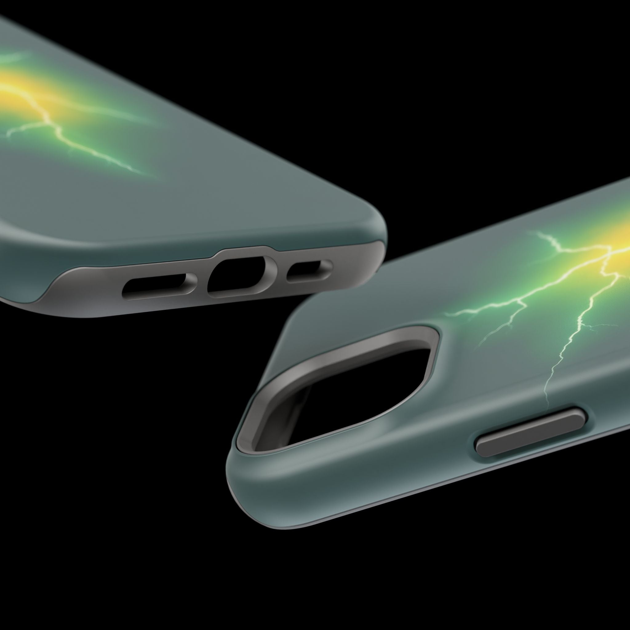 iPhone Emerald Green And Gold Prairie Lightning Soft iPhone Finish · iPhone Case