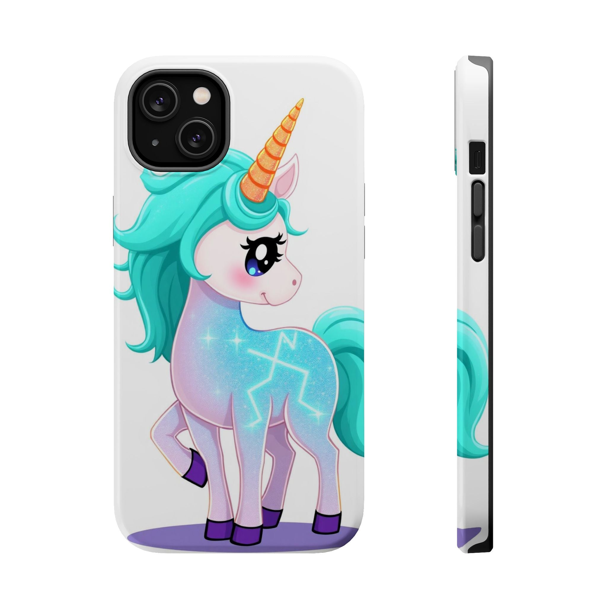 iPhone Turquoise Sparkle Unicorn Kids Fun iPhone Phone Case Gift · iPhone Case