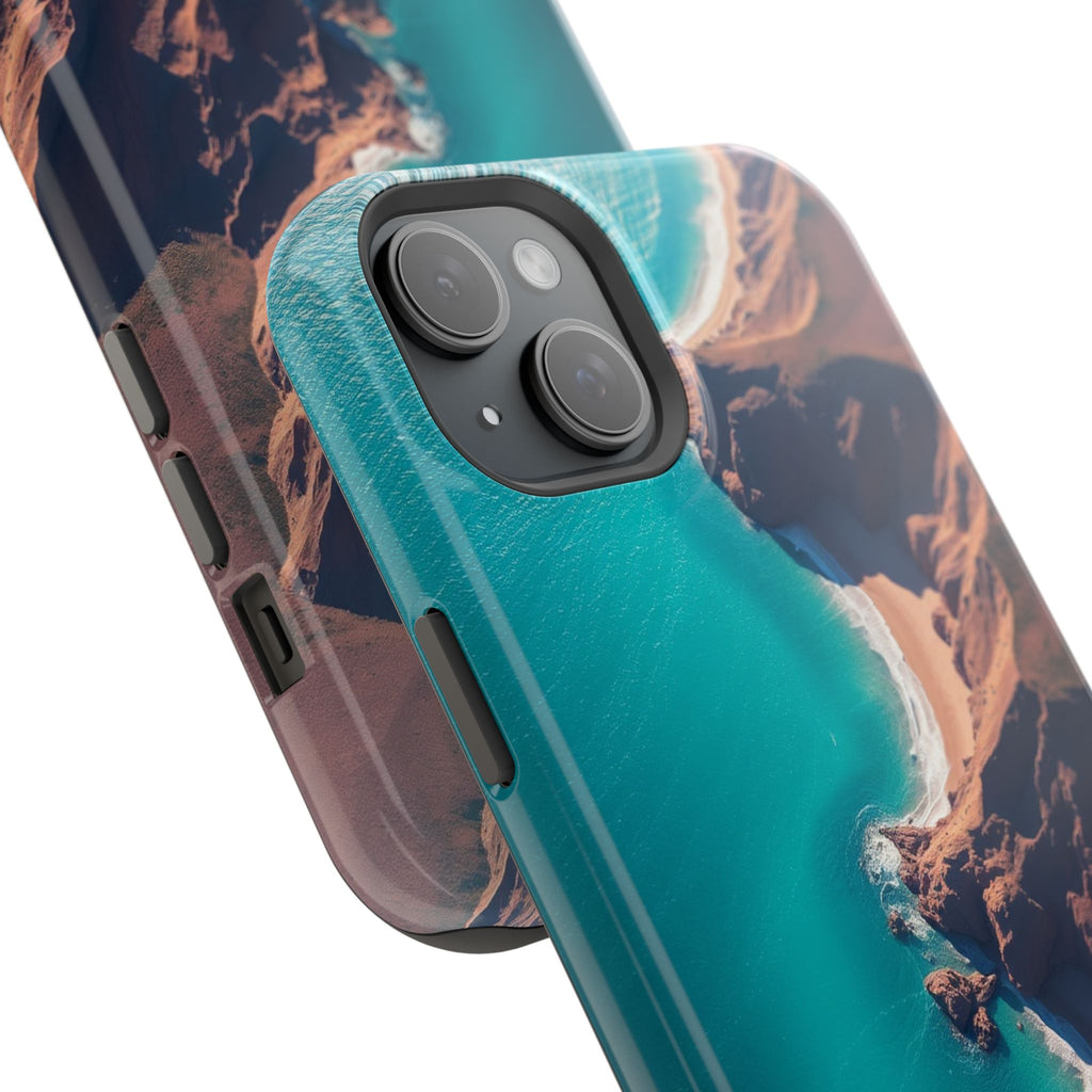 iPhone Shoreline Aerial Abstract Geometric Slim iPhone Everyday · iPhone Case