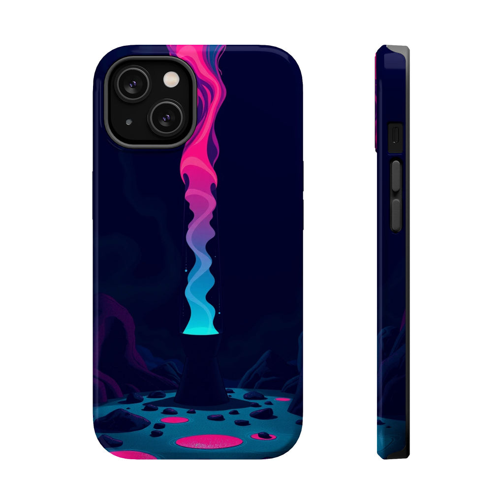 iPhone Cyan And Magenta Lava Lamp Flow Slim Everyday Designer Case · iPhone Case