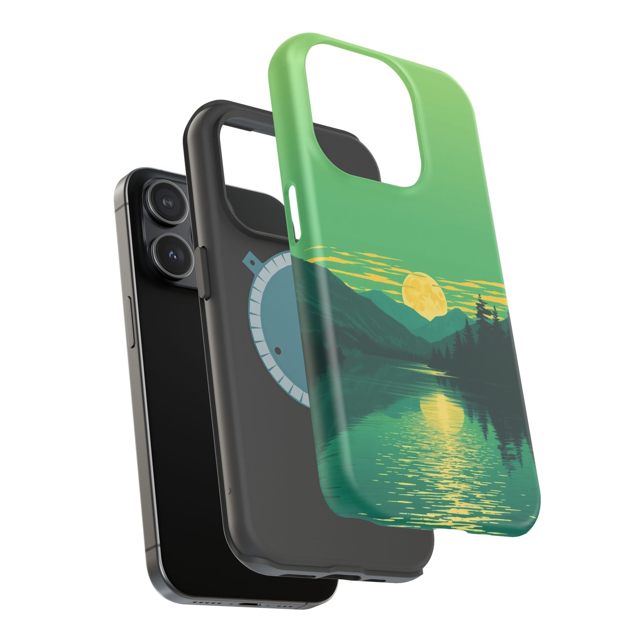 iPhone Lake at Twilight Risograph Print Slim Everyday iPhone Designer · iPhone C
