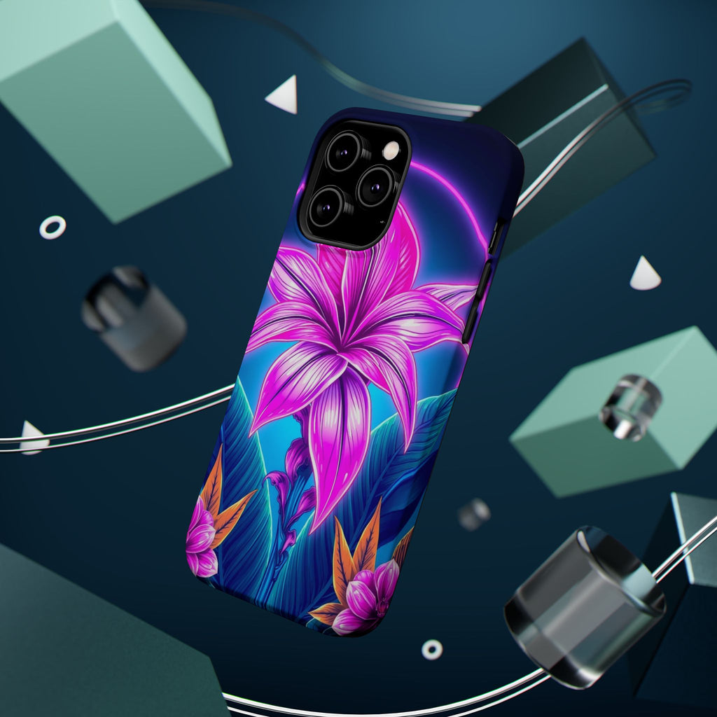 iPhone Tropical Bloom Neon Cyberpunk Slim Everyday Designer Case · iPhone Case