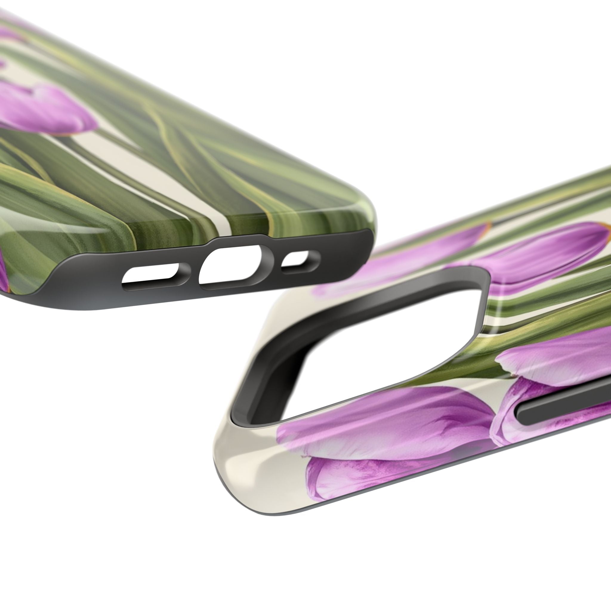 iPhone Tulip Row Electric Art 14 Bold Modern Everyday Snap Case · iPhone Case