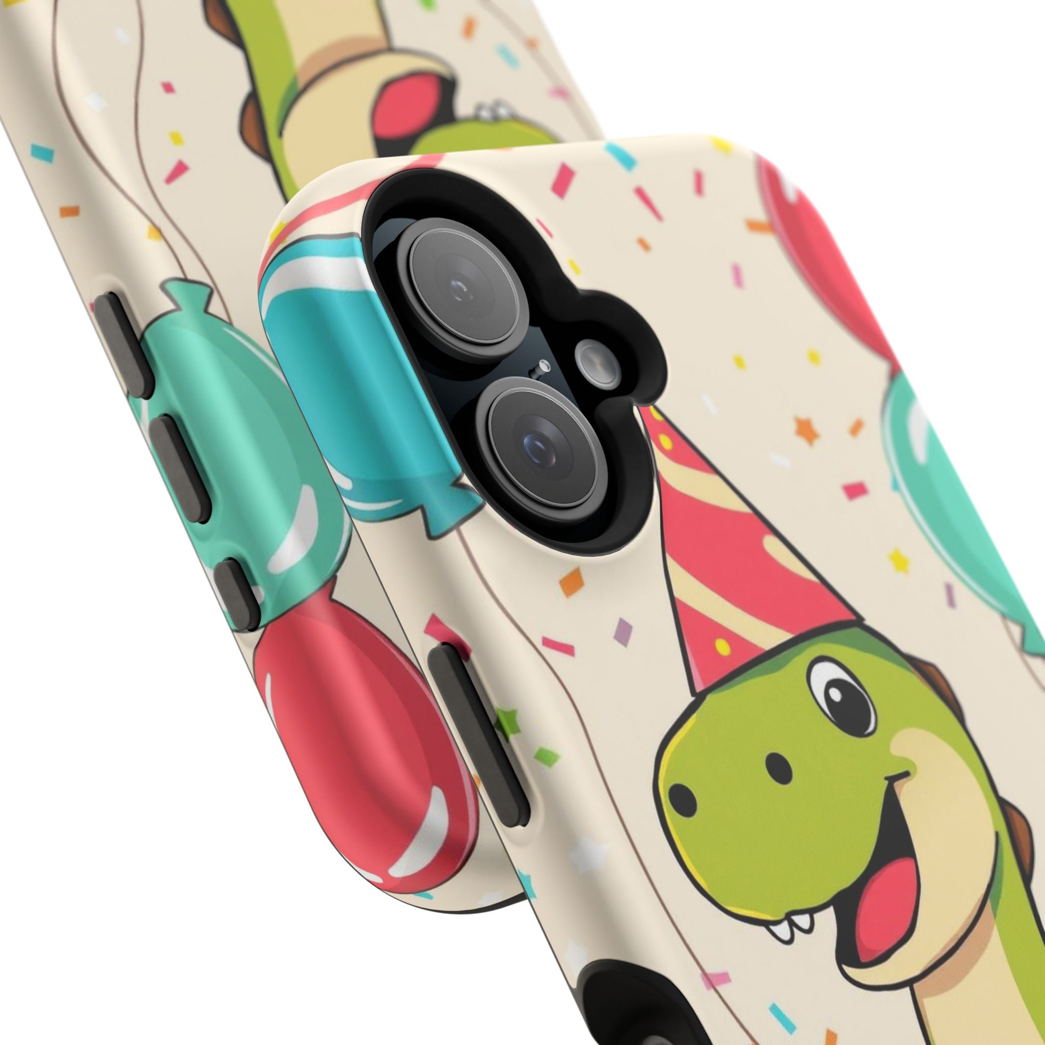 iPhone Dino with Party Hat Kids Fun Phone Case Gift Slim Snap Case · iPhone Case