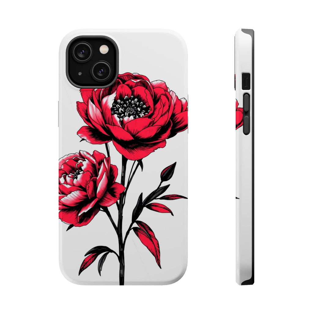 iPhone Vibrant Peony Bouquet Design Slim Everyday Designer Case · iPhone Case