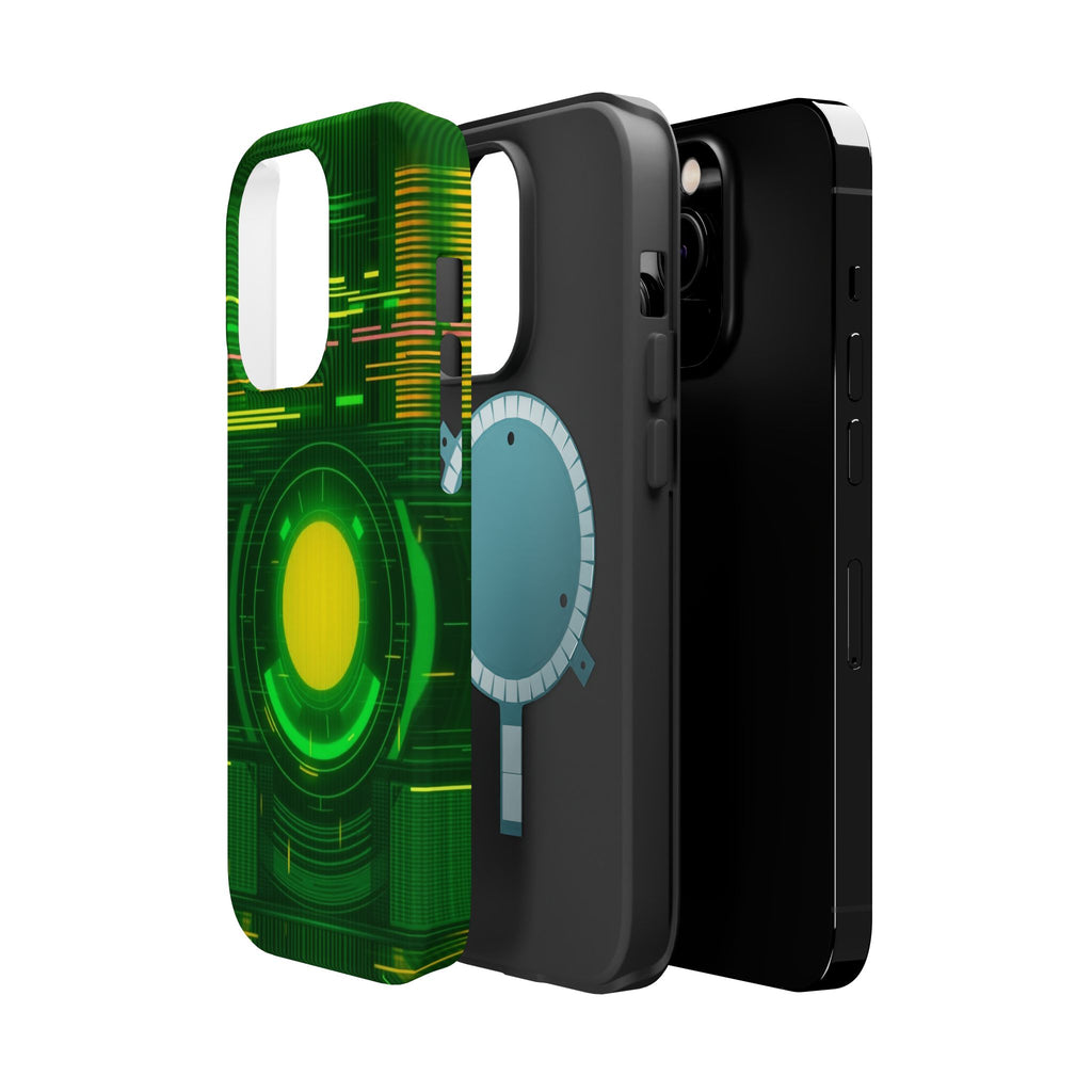 iPhone Emerald Green And Gold VHS Static Slim Everyday Designer Case · iPhone Ca