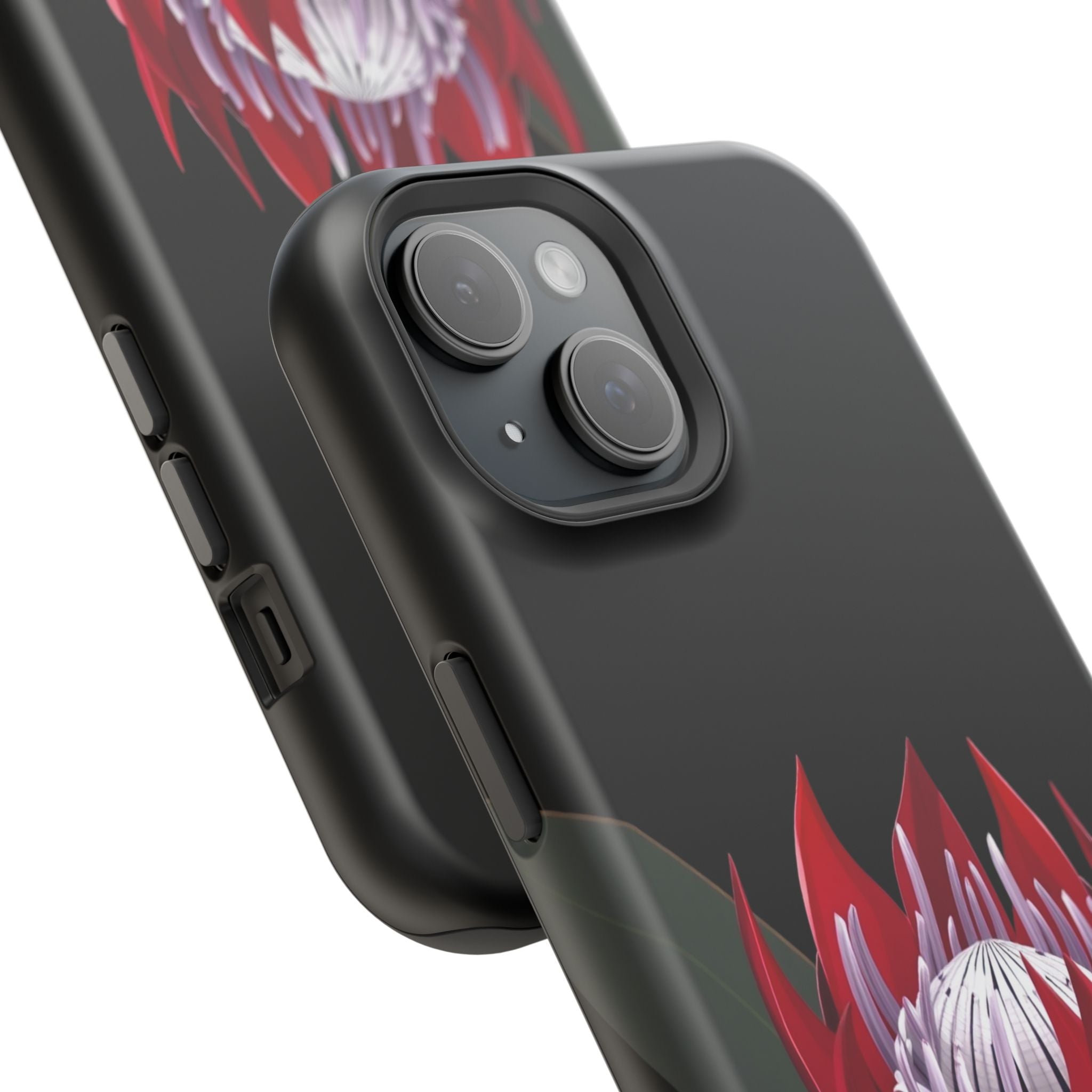 iPhone Black And Crimson Protea Bold Slim Everyday Designer Case · iPhone Case