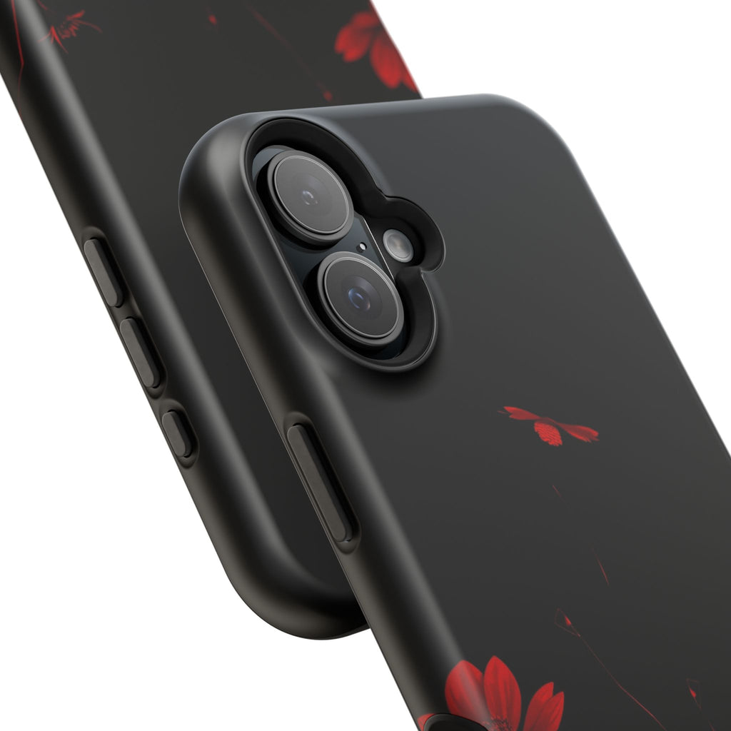 iPhone Black And Crimson Desert Flower Slim Everyday Designer Case · iPhone Case