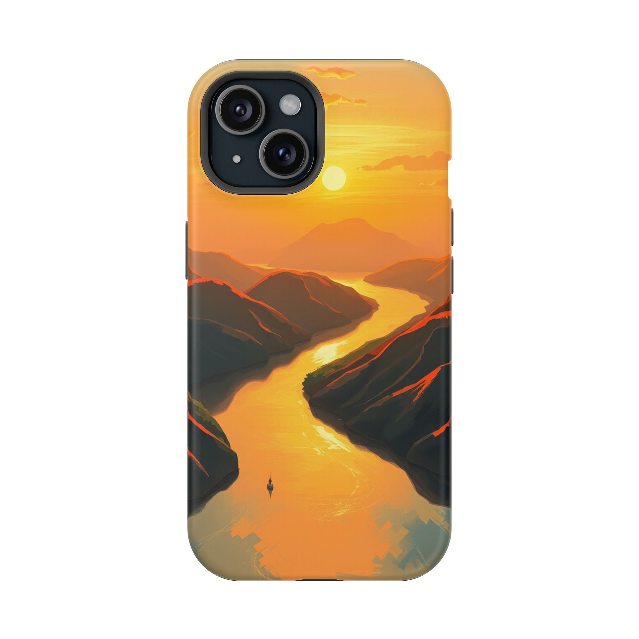 iPhone River Delta Aerial Oil Painting Impressionist iPhone Slim · iPhone Case