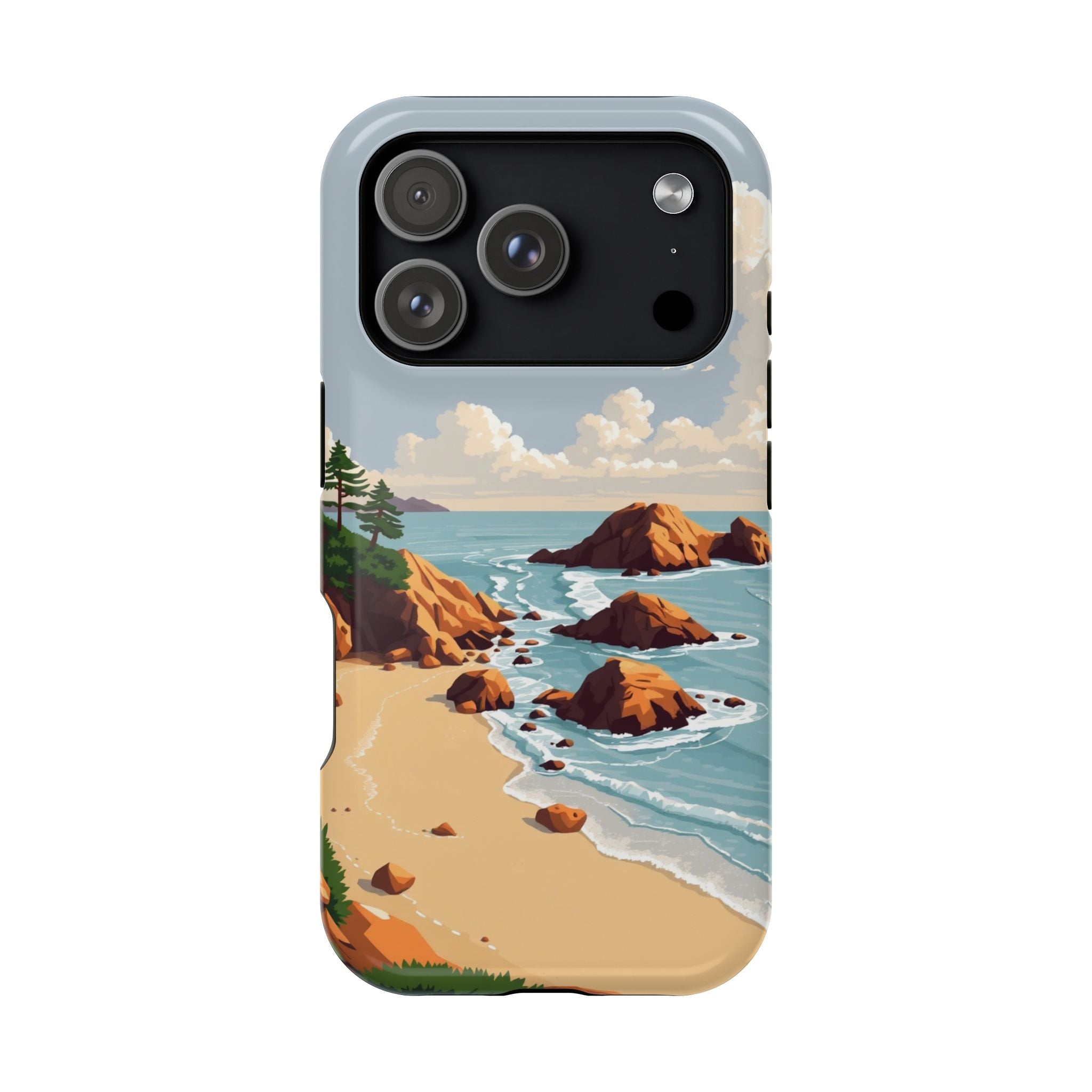iPhone Mustard And Rust Pebble Beach Slim Everyday Designer Case · iPhone Case