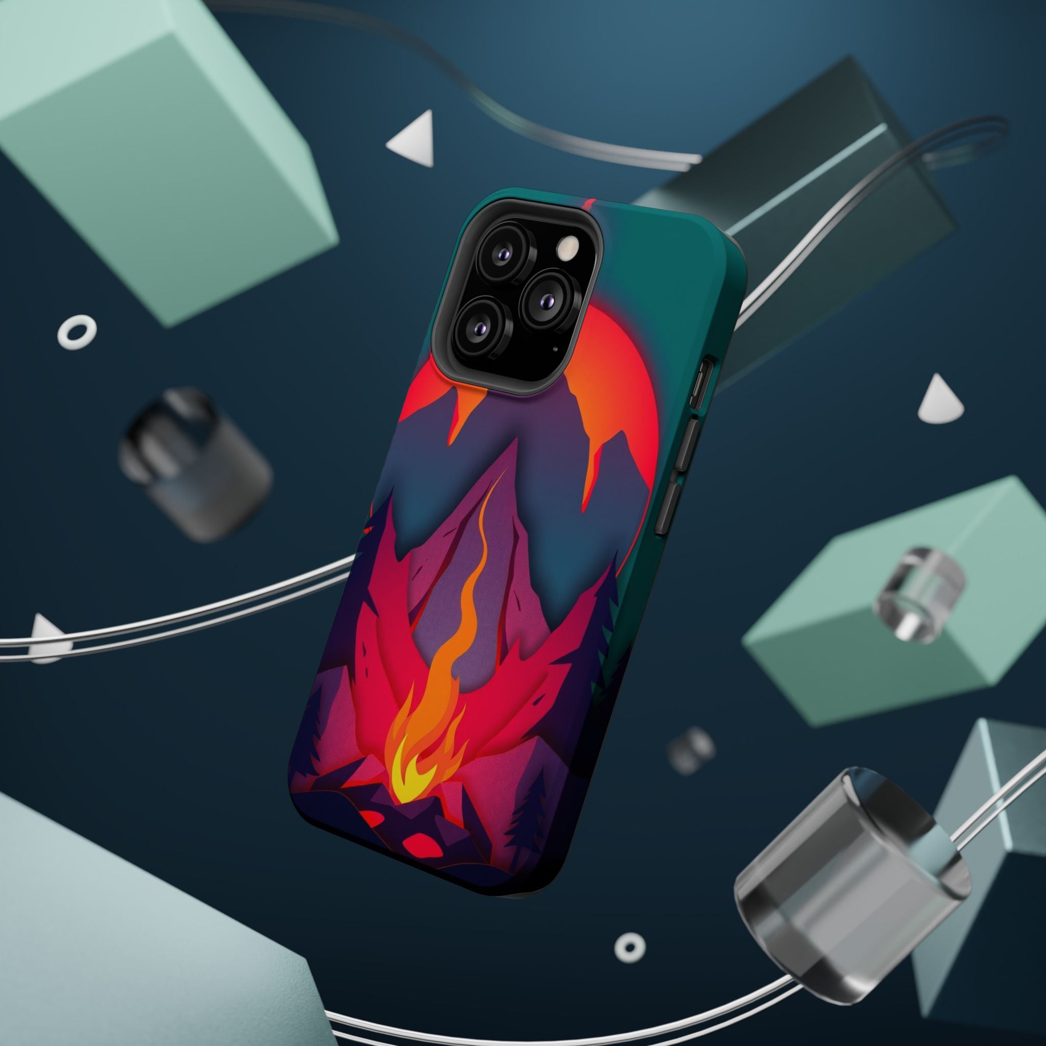 iPhone Cyan And Magenta Wildfire Glow Slim Everyday iPhone 12 Designer · iPhone