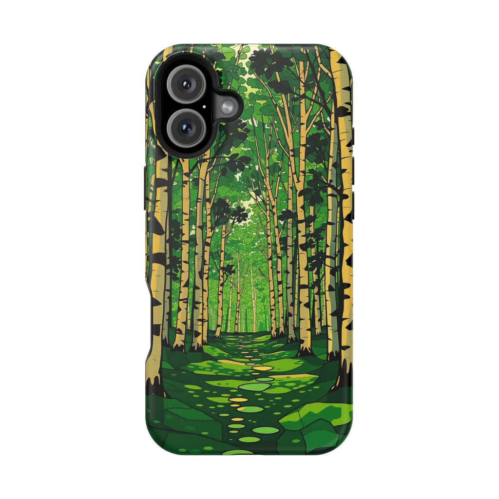 iPhone Emerald Green And Gold Birch Grove Slim iPhone Everyday Designer · iPhone