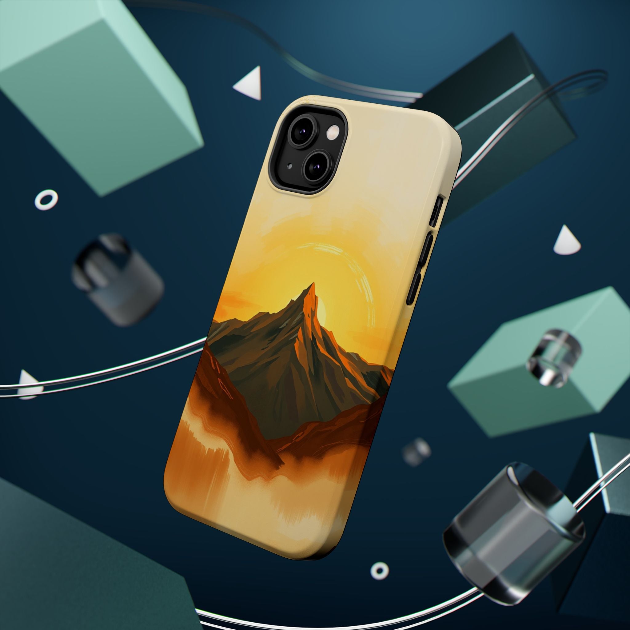iPhone Mustard And Rust Mountain at Sunrise Slim iPhone Everyday · iPhone Case