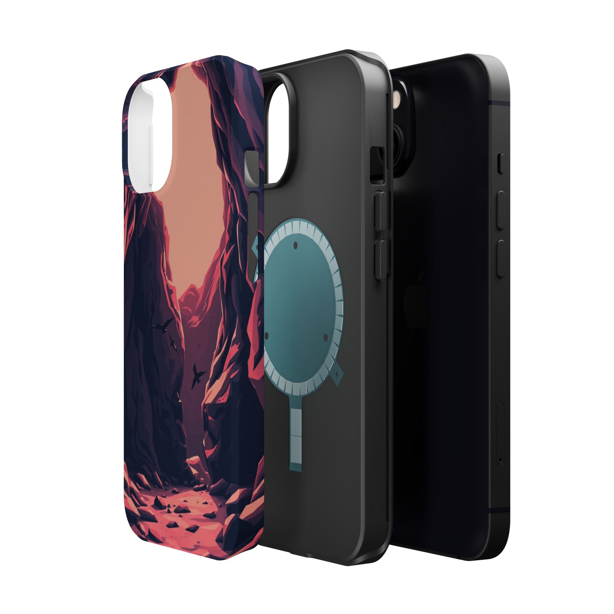 iPhone Rose Pink And Cream Dark Crystal Cave Slim Everyday Designer Case · iPhon