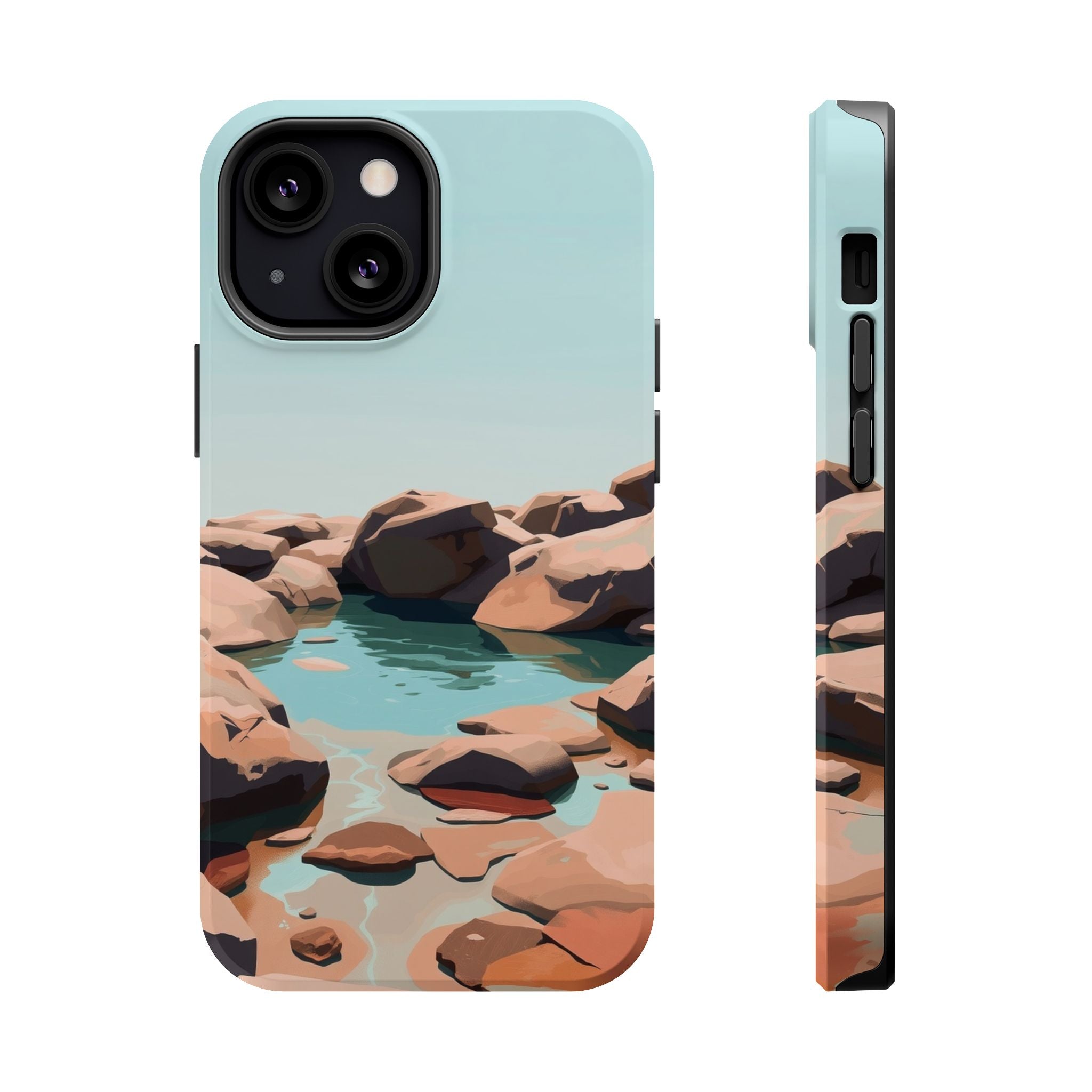 iPhone Tidal Pool Oil Painting Impressionist Slim iPhone Everyday · iPhone Case