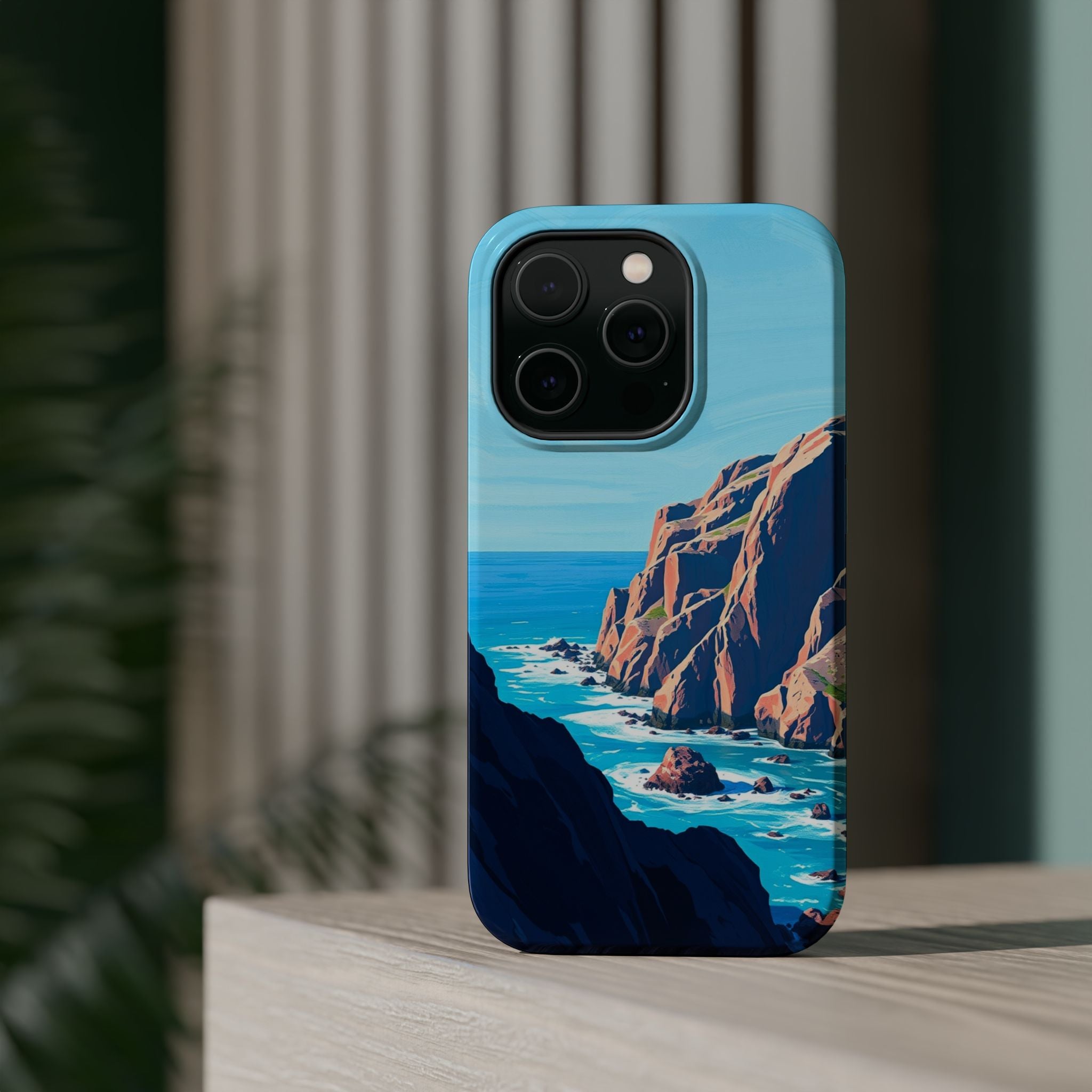 iPhone Rocky Coastline Oil Painting Impressionist iPhone Clean Minimal · iPhone