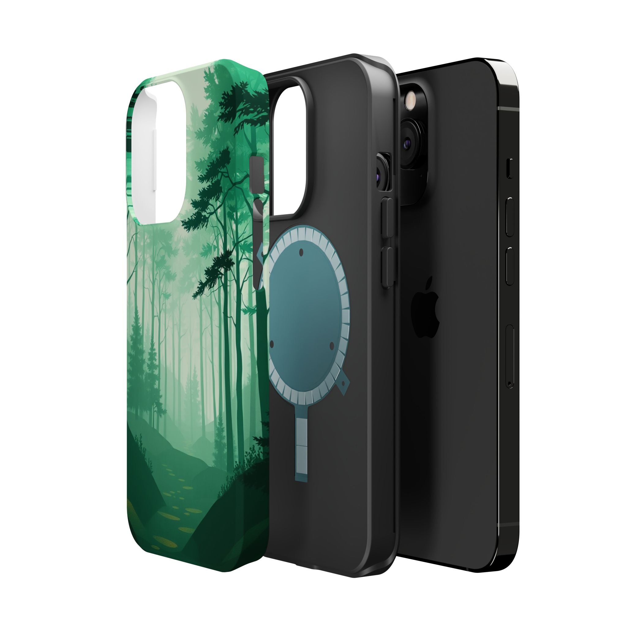 iPhone Earthy Misty Forest Path Design Slim Everyday Designer Case · iPhone Case