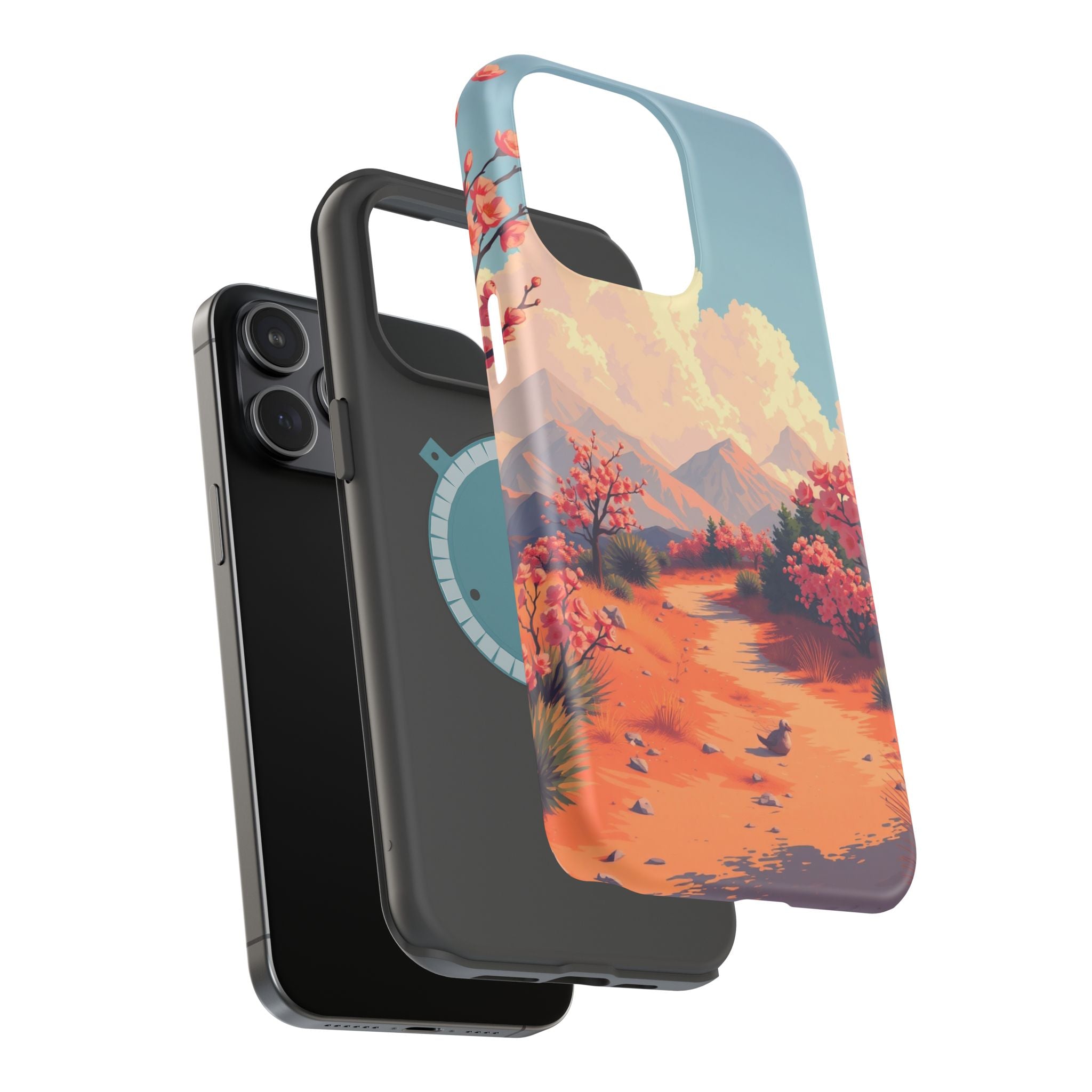iPhone Burnt Orange And Sand Blossom Trail Slim iPhone Everyday · iPhone Case
