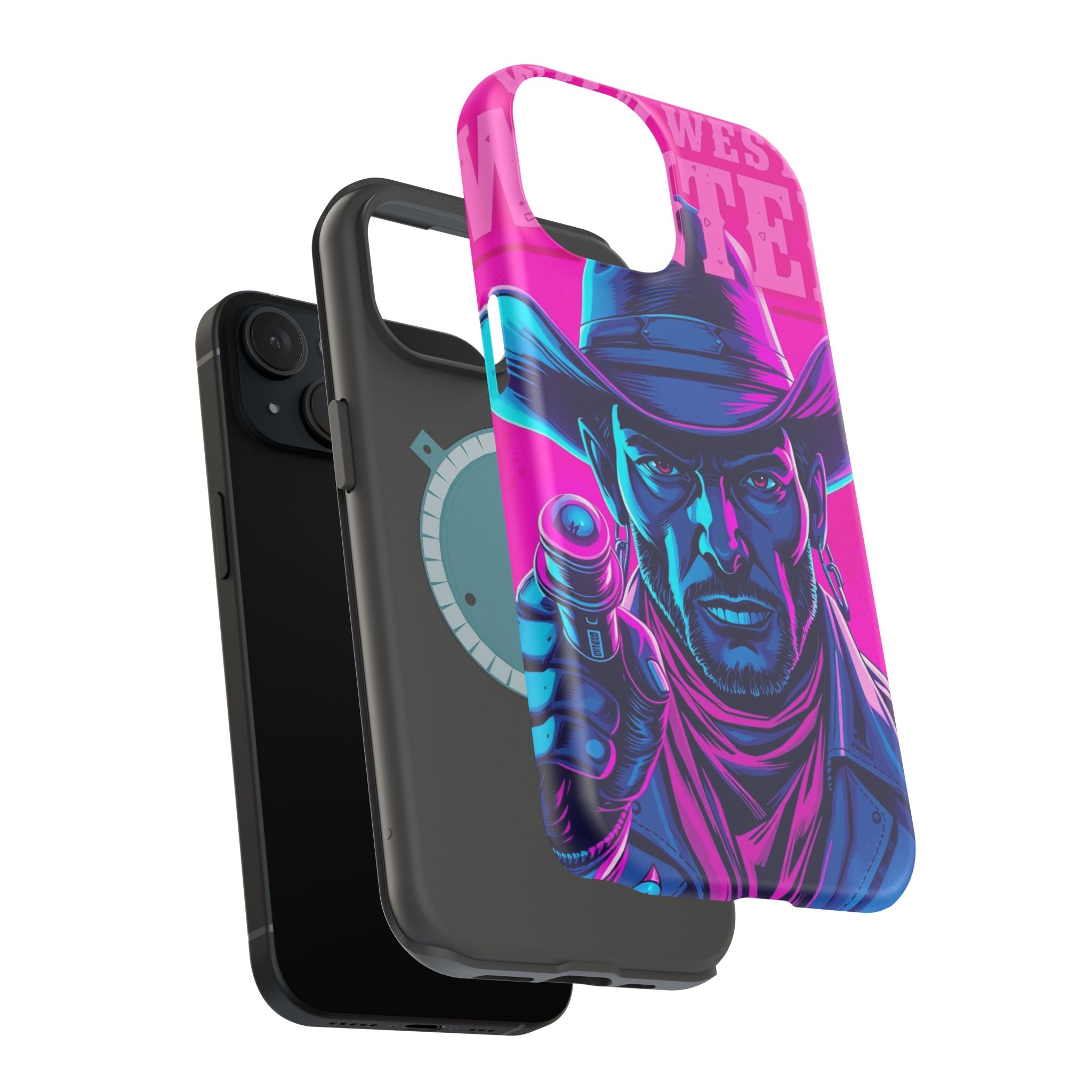 iPhone Wild West Wanted Neon Cyberpunk Slim Everyday Designer Case · iPhone Case