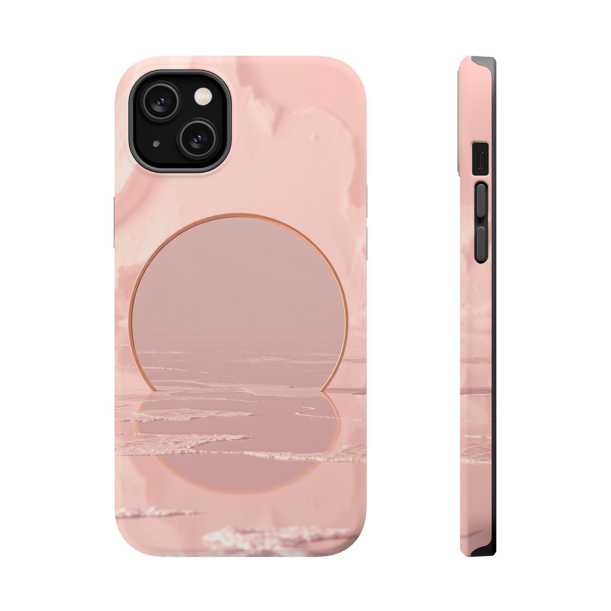 iPhone Serene Salt Flat Mirror Design Slim Everyday Designer Case · iPhone Case