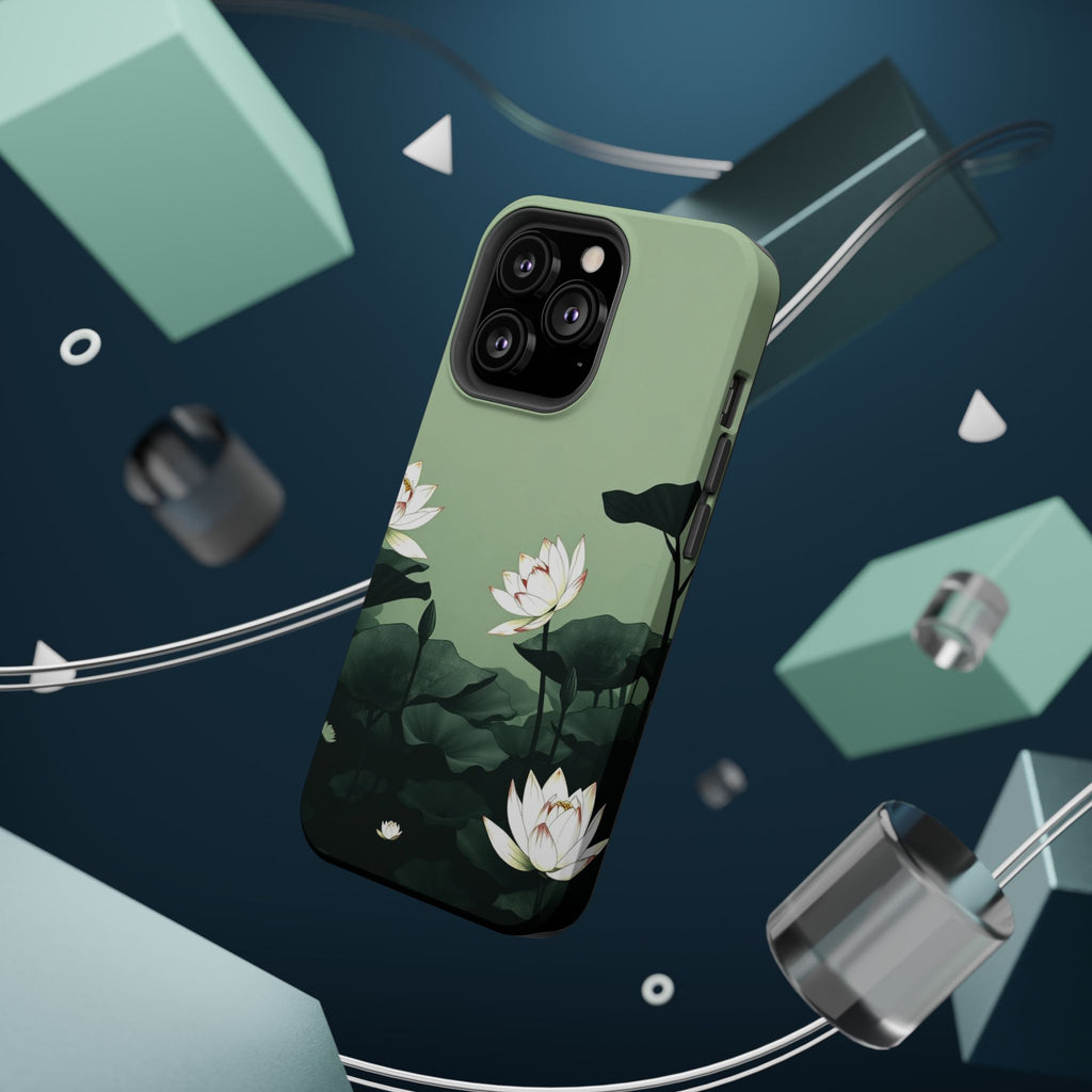 iPhone Sage And Ivory Lotus Pond Bold Modern Everyday Snap Case · iPhone Case