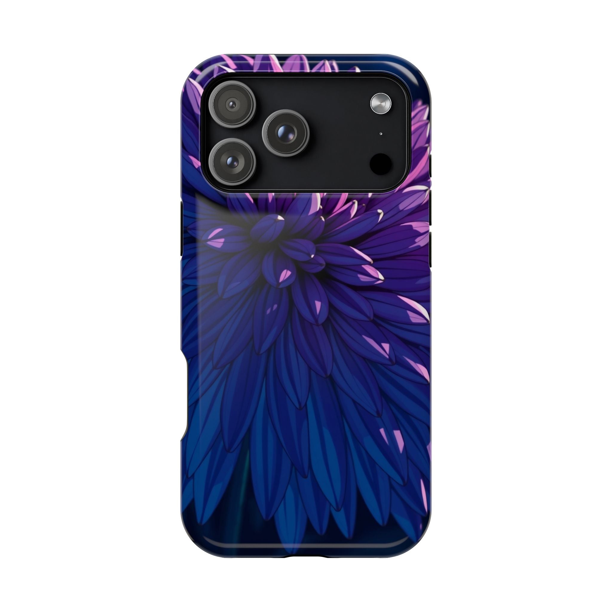 iPhone Indigo And Violet Chrysanthemum Classic Soft iPhone Finish · iPhone Case