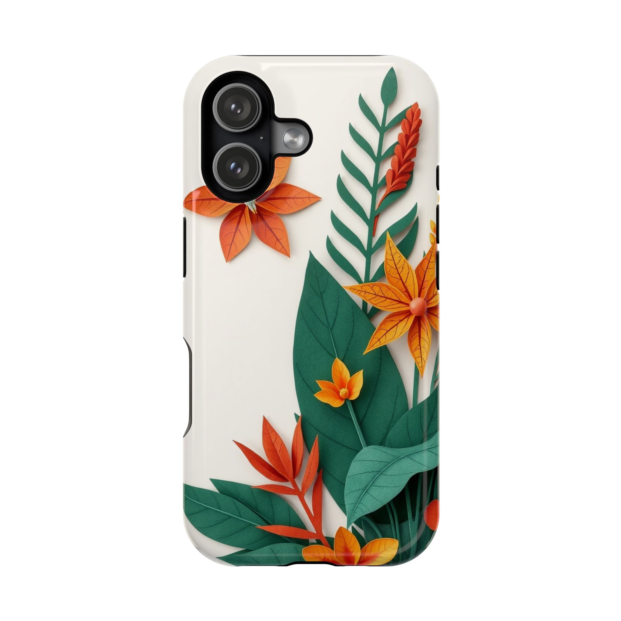 iPhone Jungle Floral Paper Cut Art Bold Modern Everyday Snap Case · iPhone Case