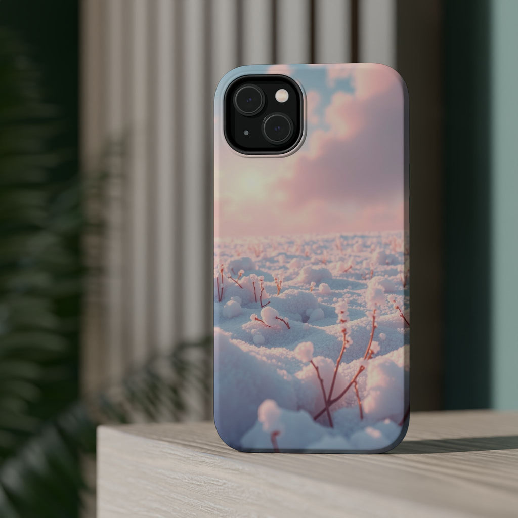 iPhone Snow Field Enchanted Art 13 Bold Modern Everyday Snap Case · iPhone Case