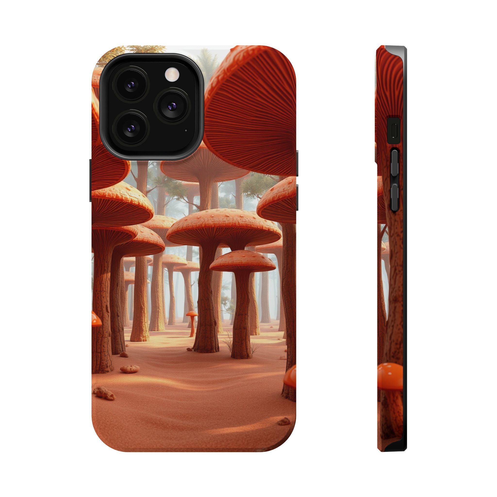 iPhone Mushroom Forest 3D Digital Bold Modern Everyday Snap Case · iPhone Case
