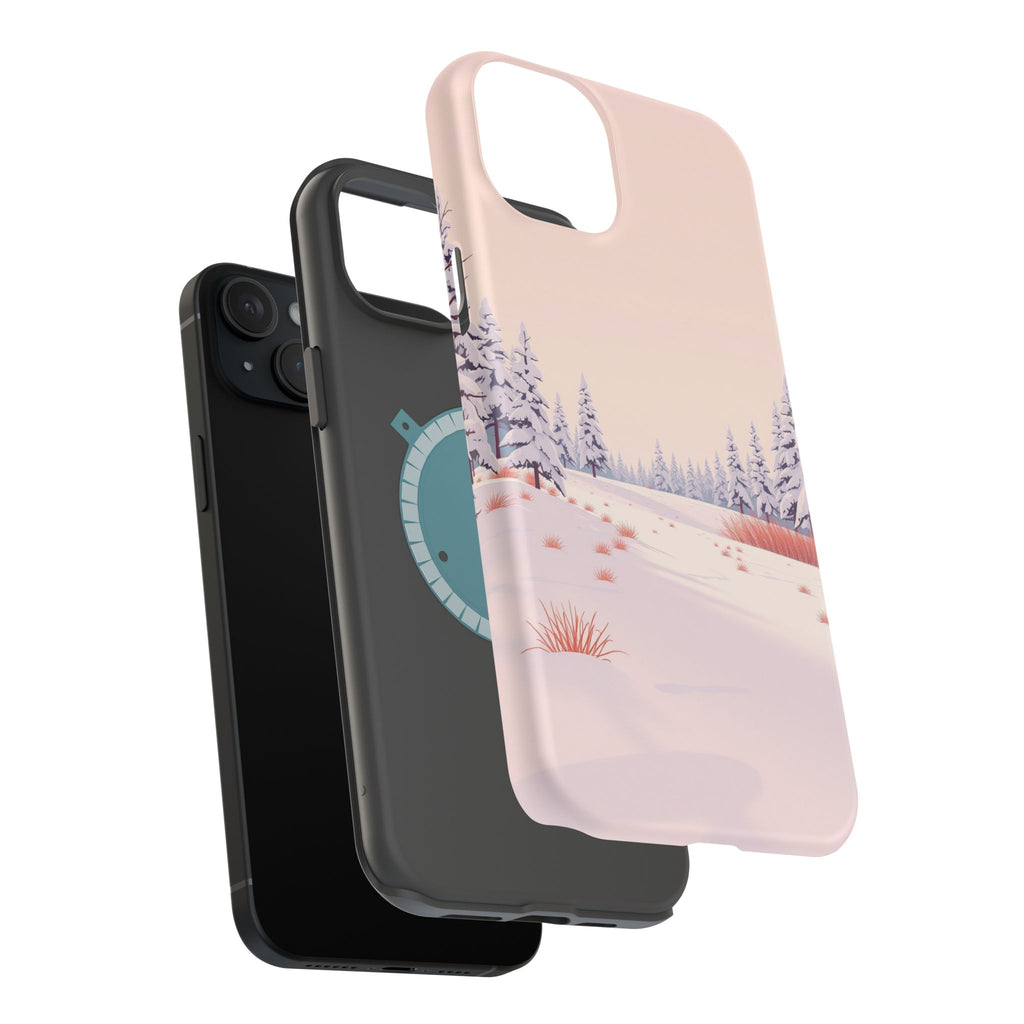 iPhone Snow Field Vintage Retro Poster Slim Everyday Designer Case · iPhone Case
